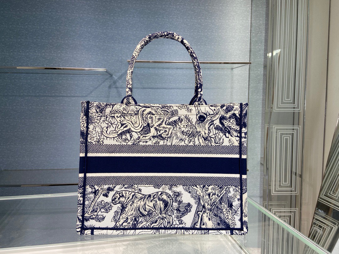 Top Quality MeTop Qualityum Book Tote Blue, For Women, Womens Handbags 14in/36cm CD M1296ZTDT_M808