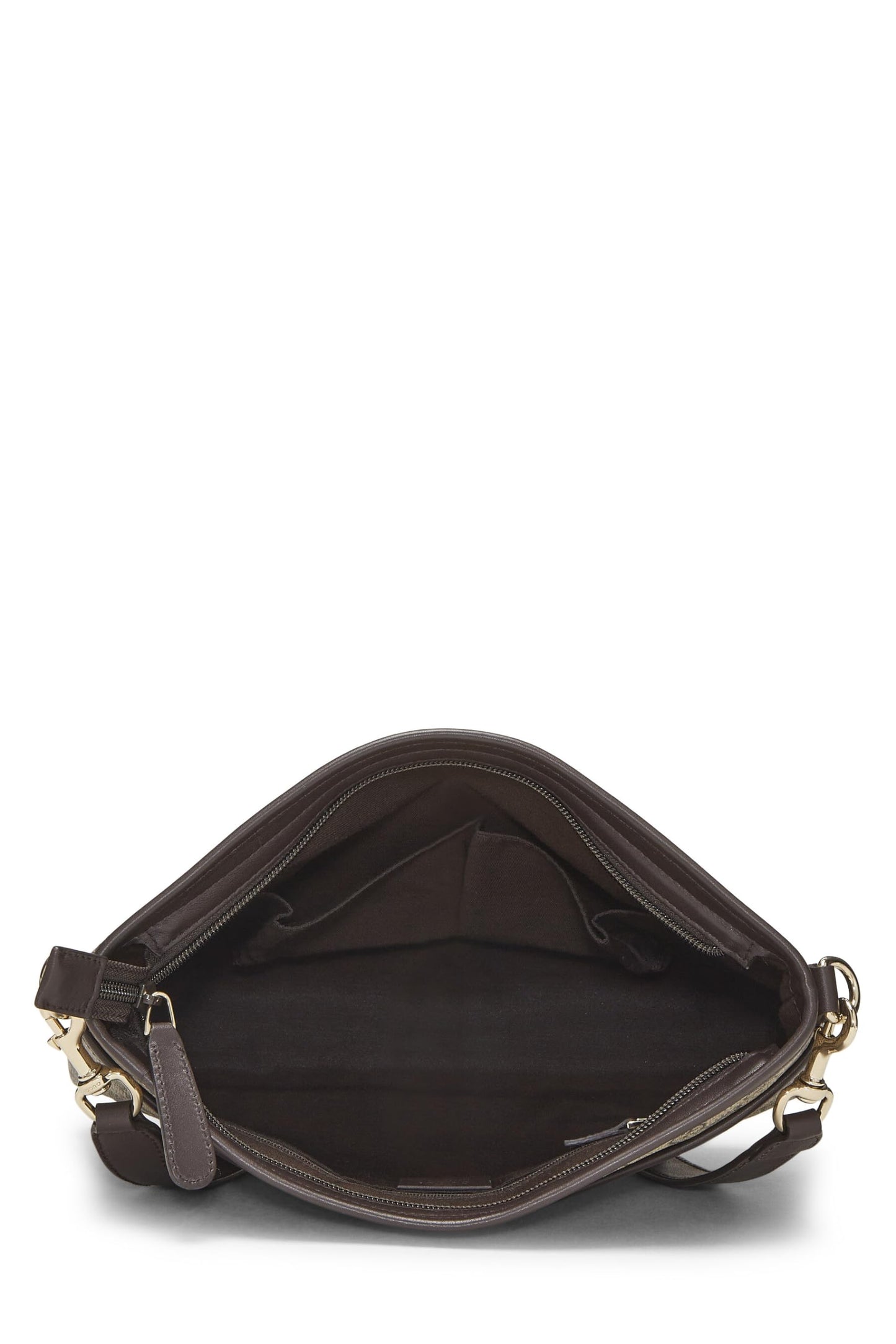 Gucci, Brown Original GG Supreme Canvas Zip Flat Messenger, Brown