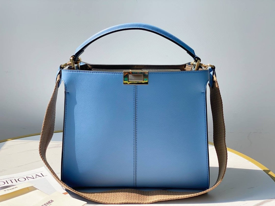 Top QualityTop Quality Peekaboo X-Lite Tote Medium Blue Bag For Woman 30cm/12in