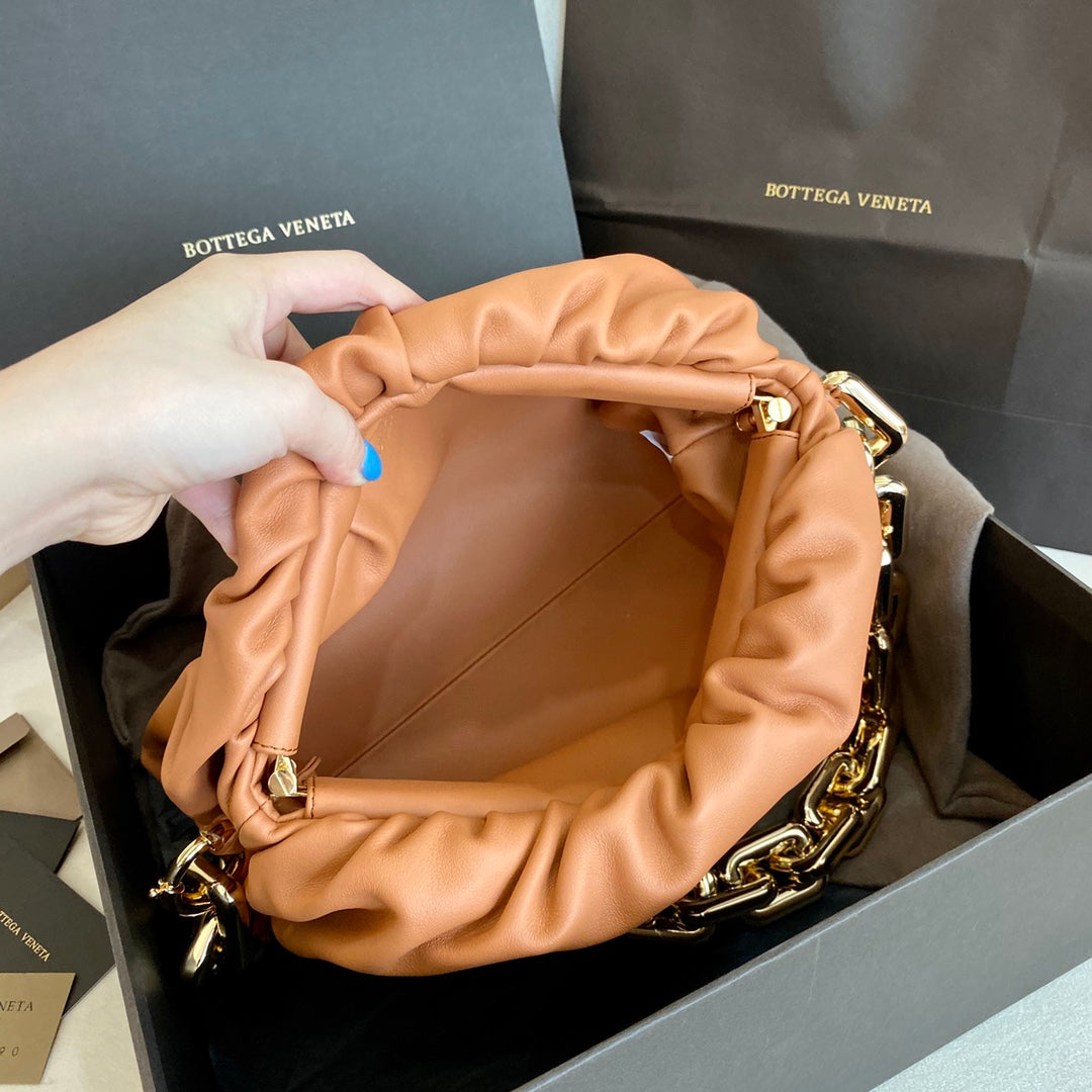 Top Quality Chain Pouch Light Orange, For Women, Women’s Bags 12.2in/31cm