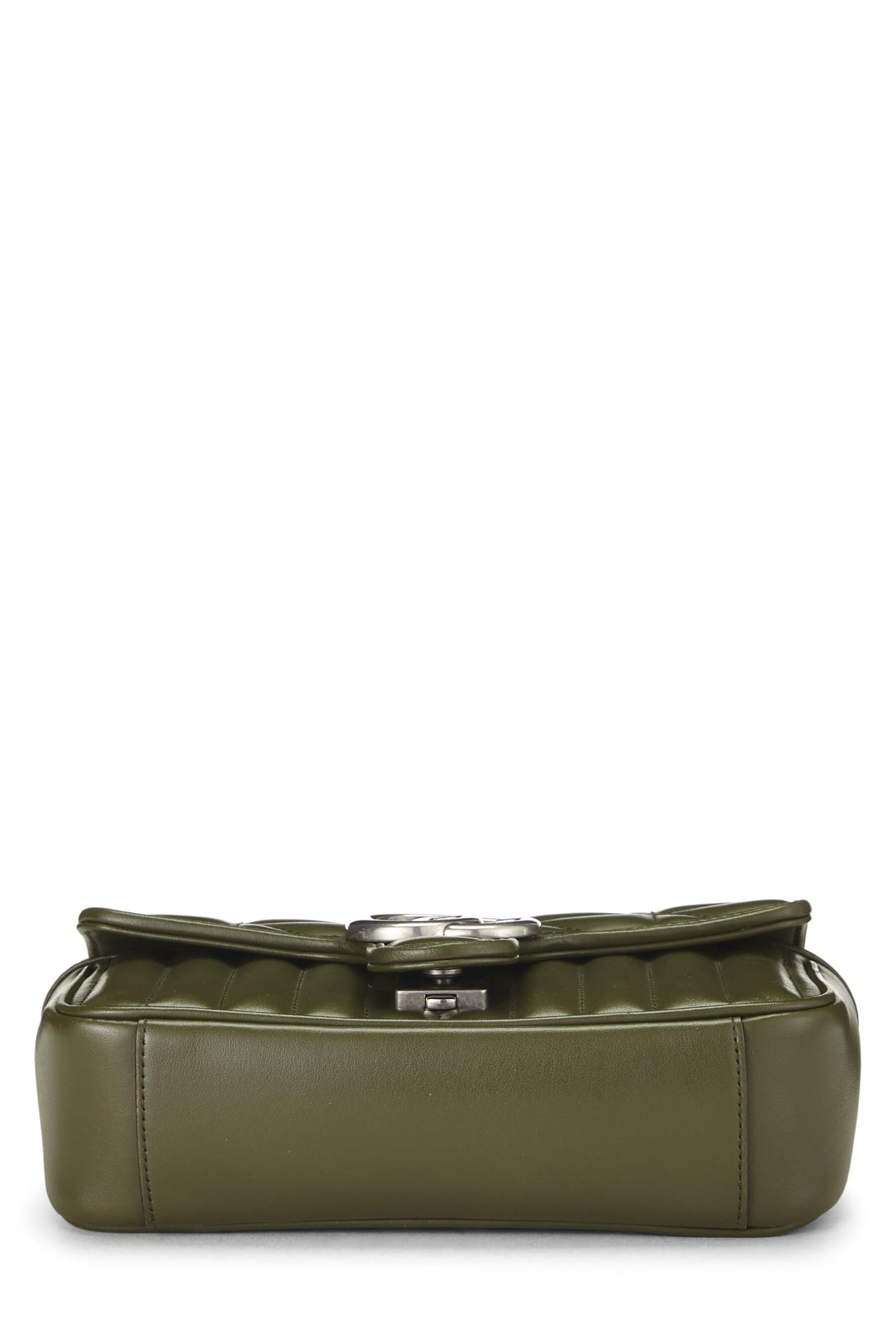 Gucci, Green Leather GG Marmont Crossbody Bag, Green