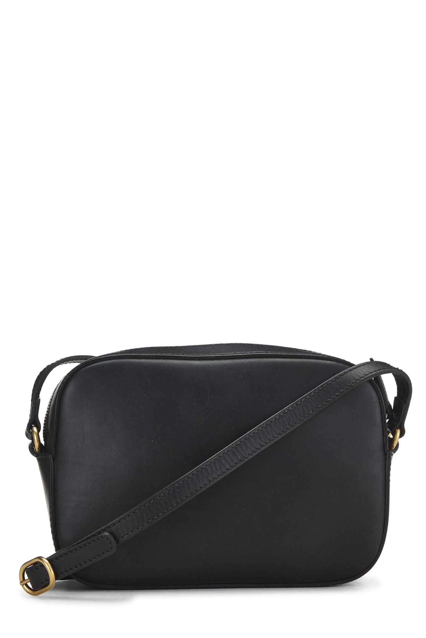 Gucci, Black Leather Webby Shoulder Bag Small, Black