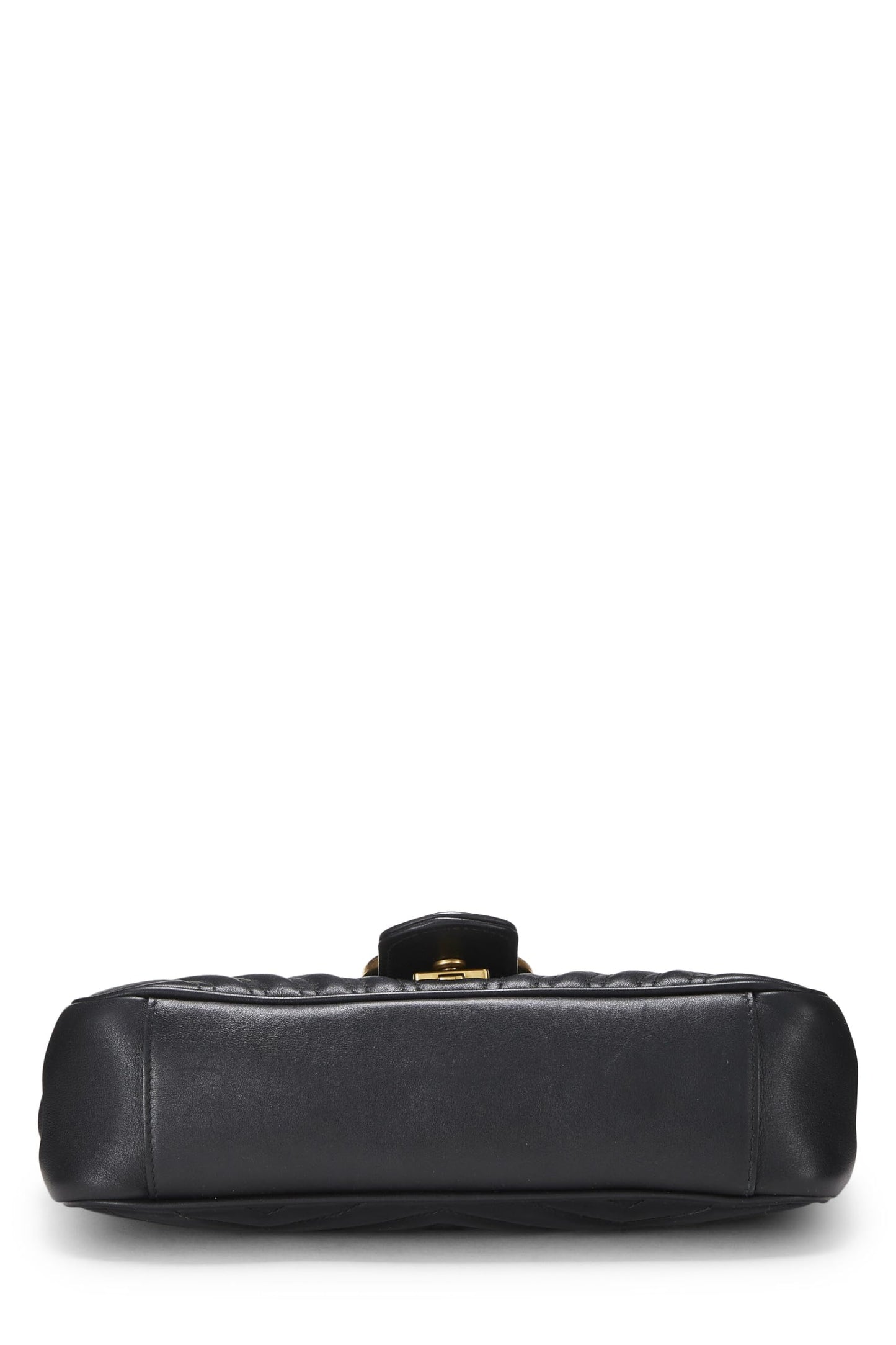 Gucci, Black Matelassé Leather Marmont Shoulder Bag Mini, Black