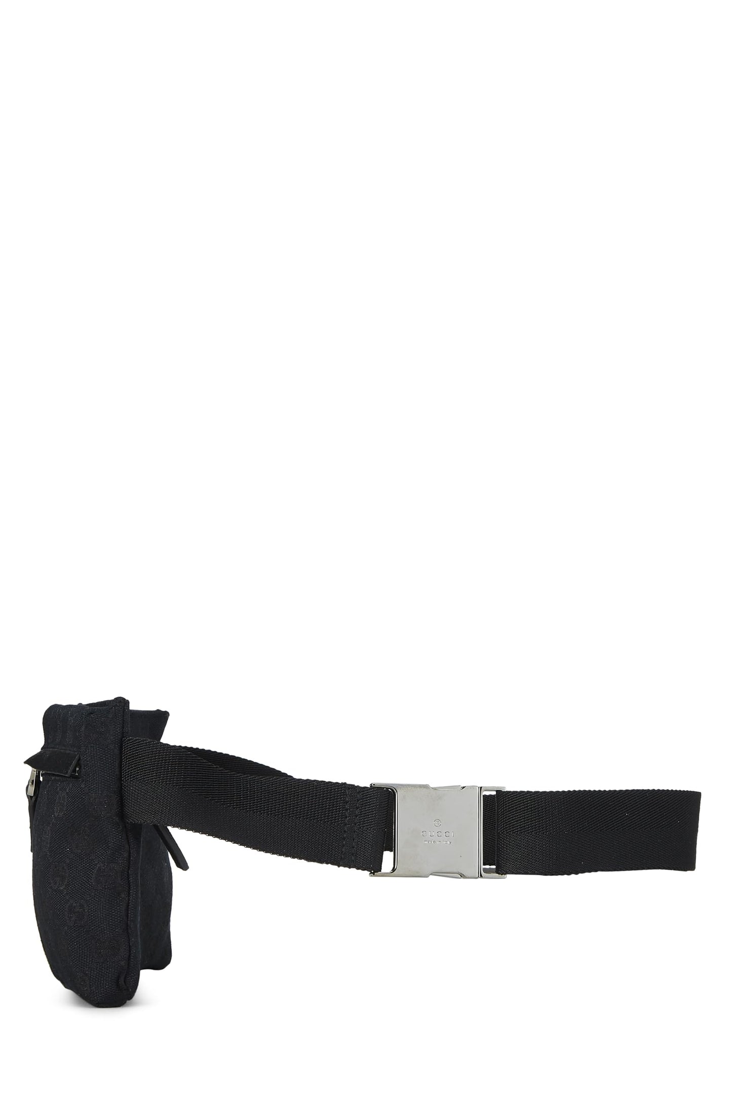 Gucci, Black GG Canvas Double Pocket Waist Pouch Small, Black