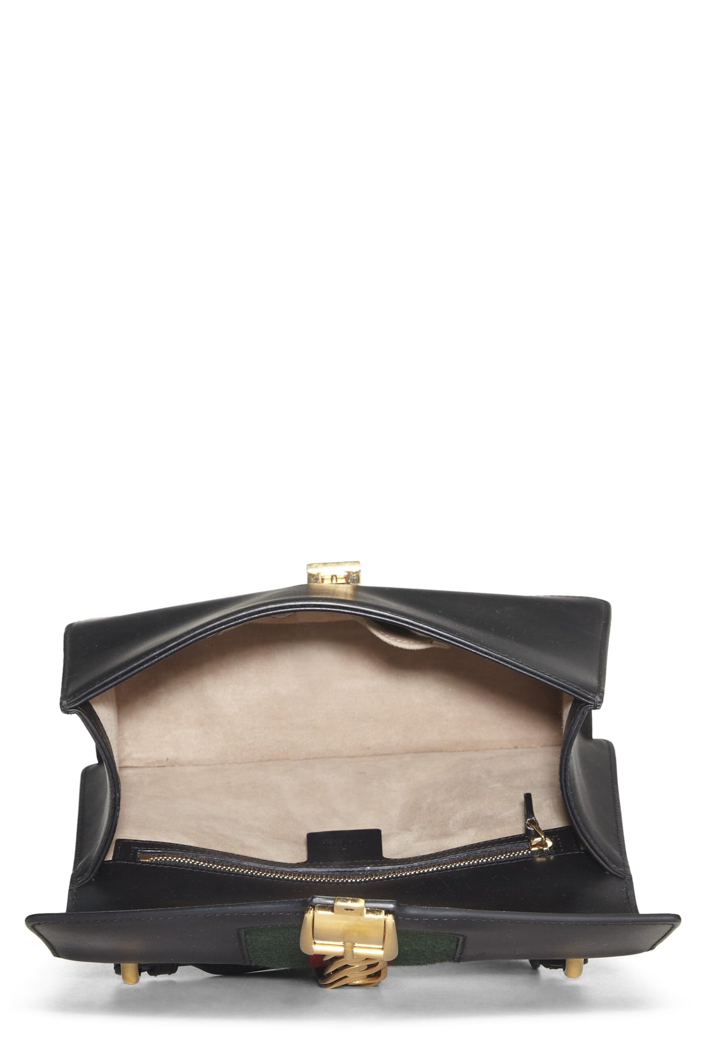 Gucci, Black Leather Web Sylvie Small, Black