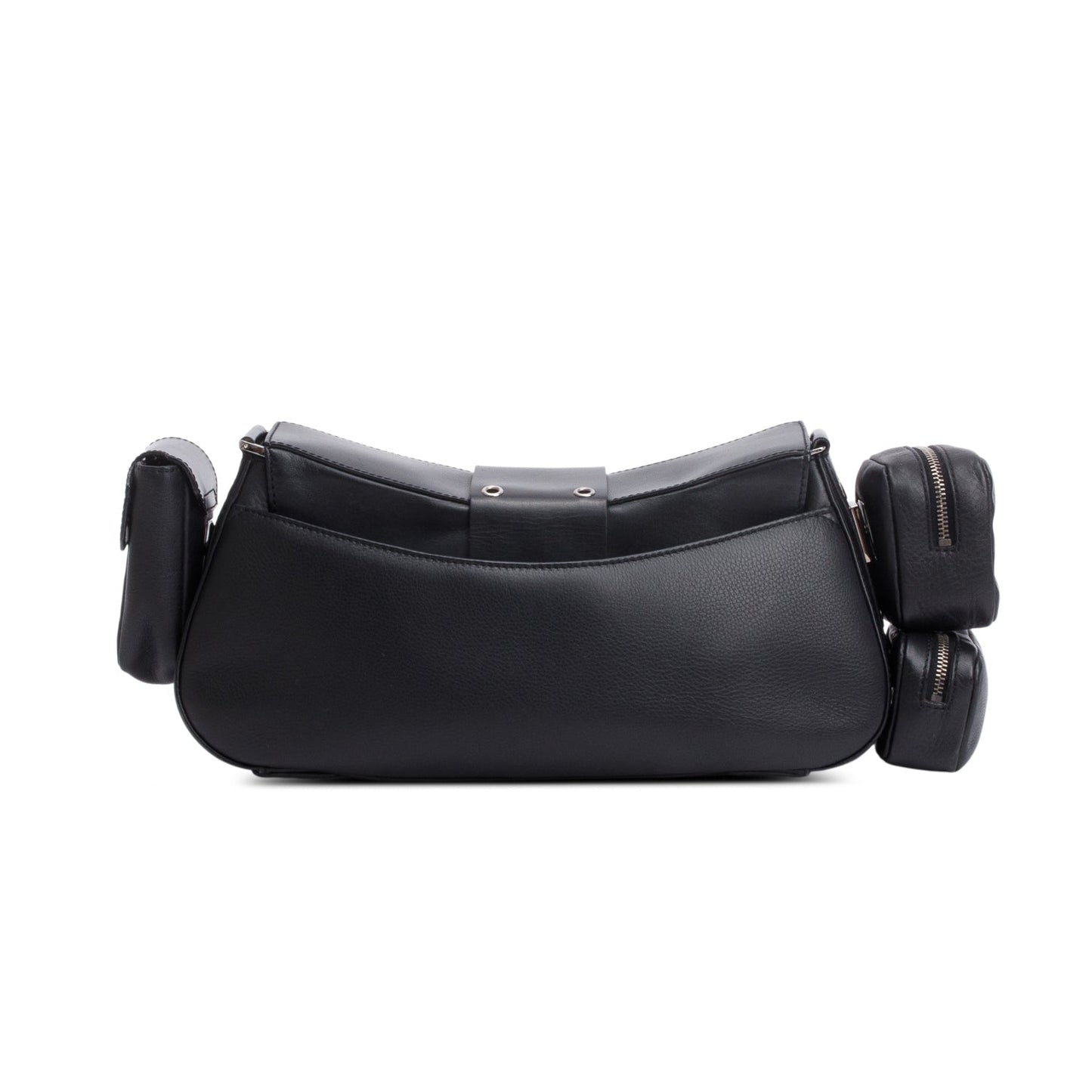 Christian Dior Black Leather Street Chic Columbus Cargo Shoulder Bag