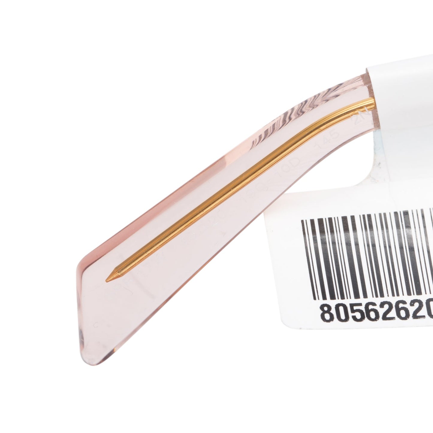 Prada SPR 17W Pink Acetate Symbole Rectangular Sunglasses