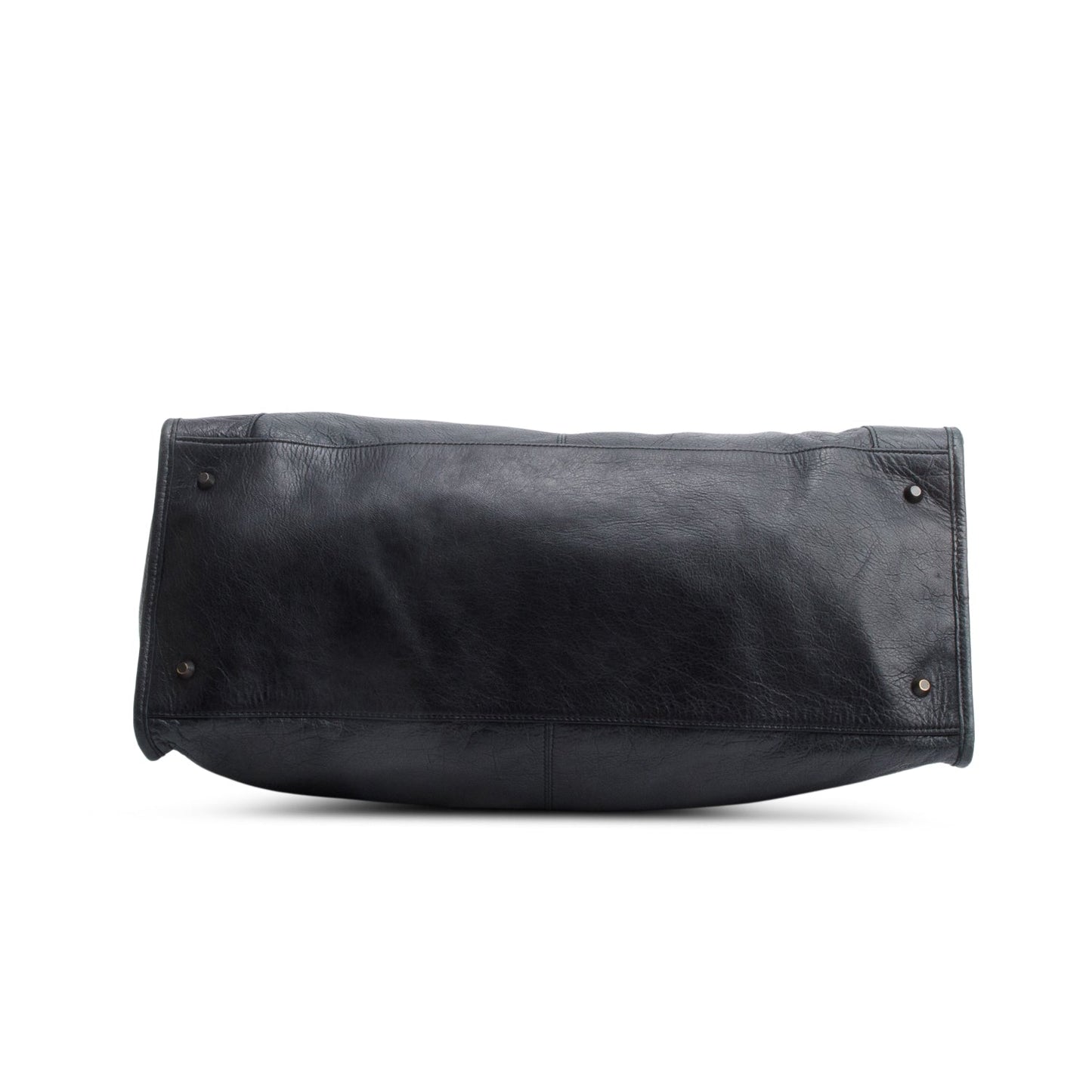 Balenciaga Dark Green Agneu Leather Motocross Classic Work Bag