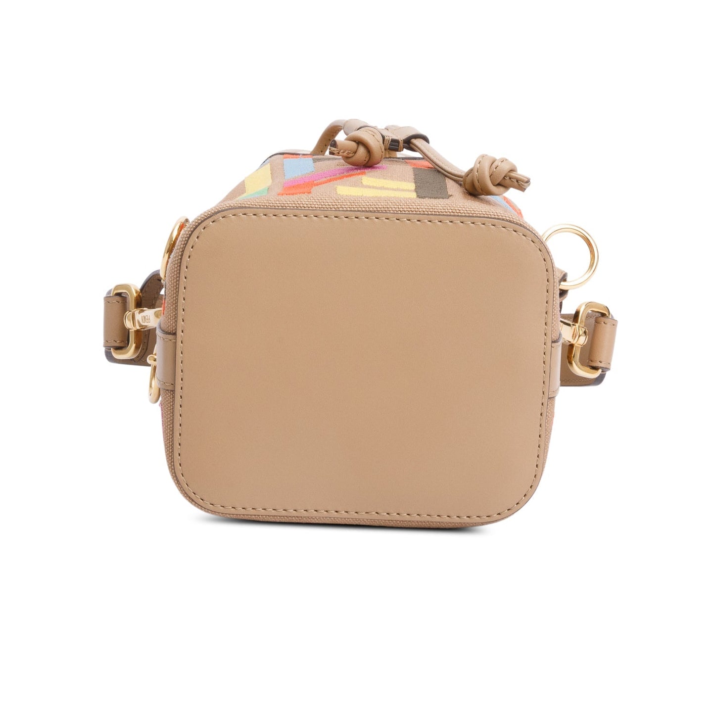 Fendi Beige/Multicolor FF Embroidered Canvas F is Fendi Mini Mon Tresor Bucket Bag