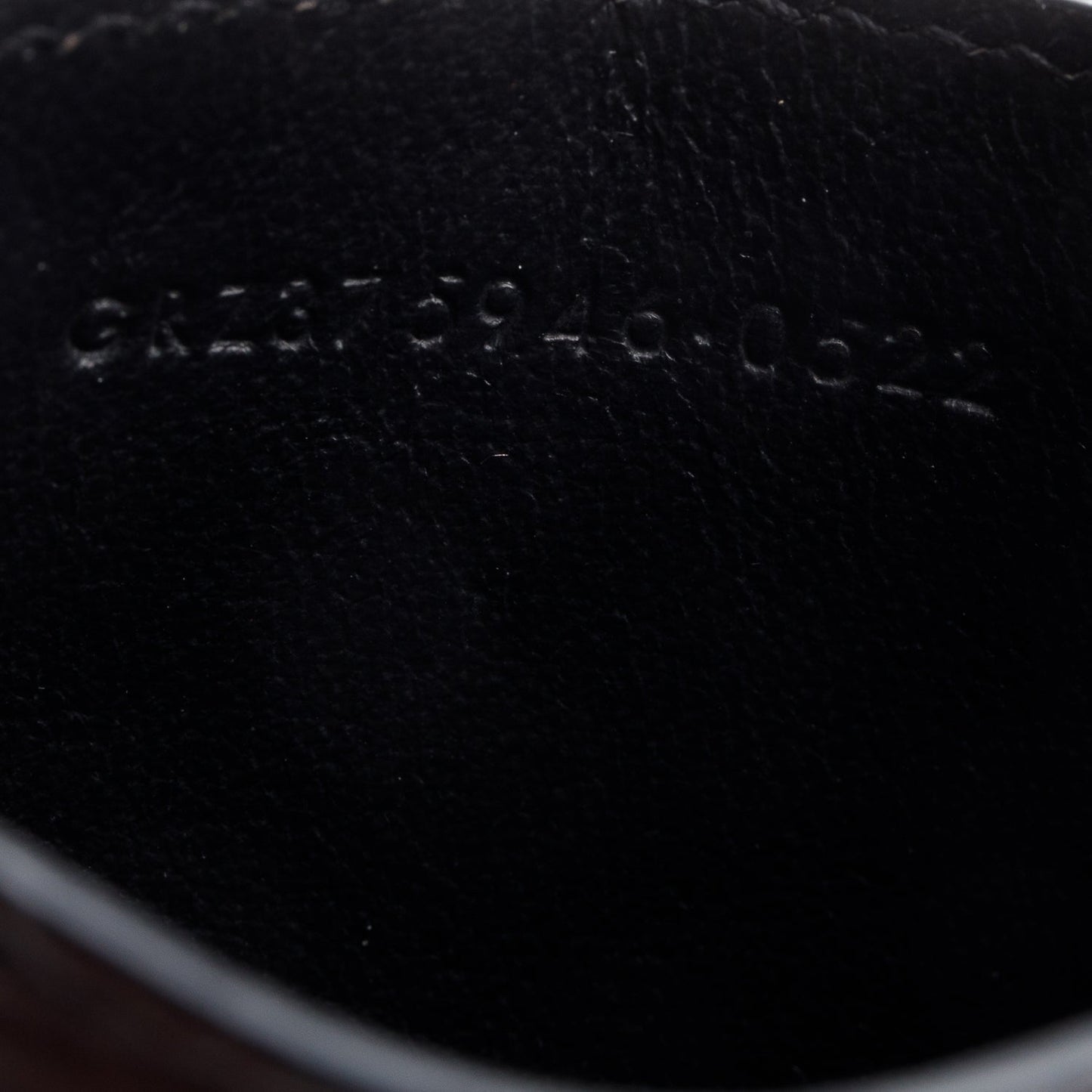 Saint Laurent Black Crocodile Embossed Leather Paris Card Case
