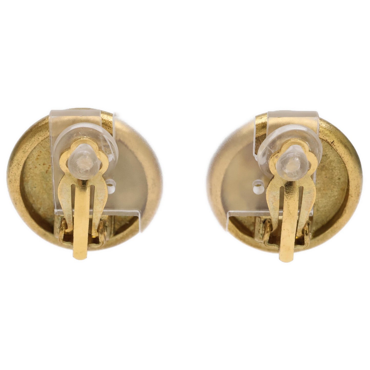 Chanel Logo Button Earrings