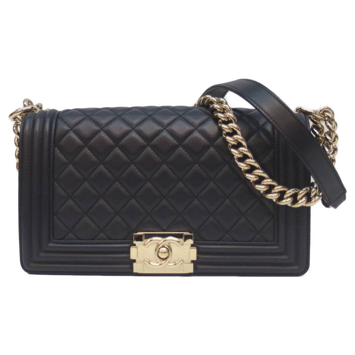 Chanel Boy Chanel Lambskin Shoulder Bag