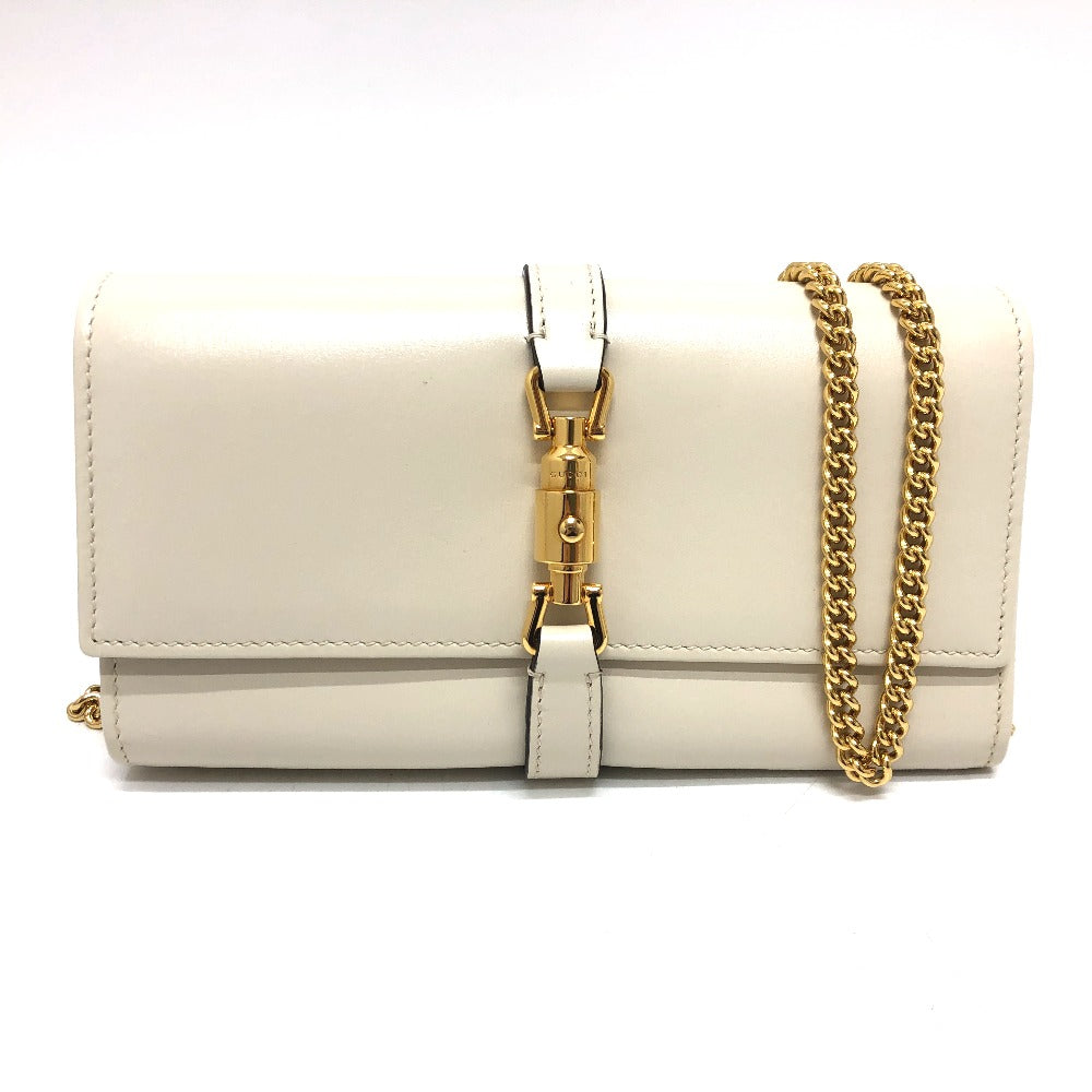 GUCCI Long Wallet Purse 652681 leather white Jackie 1961 Women