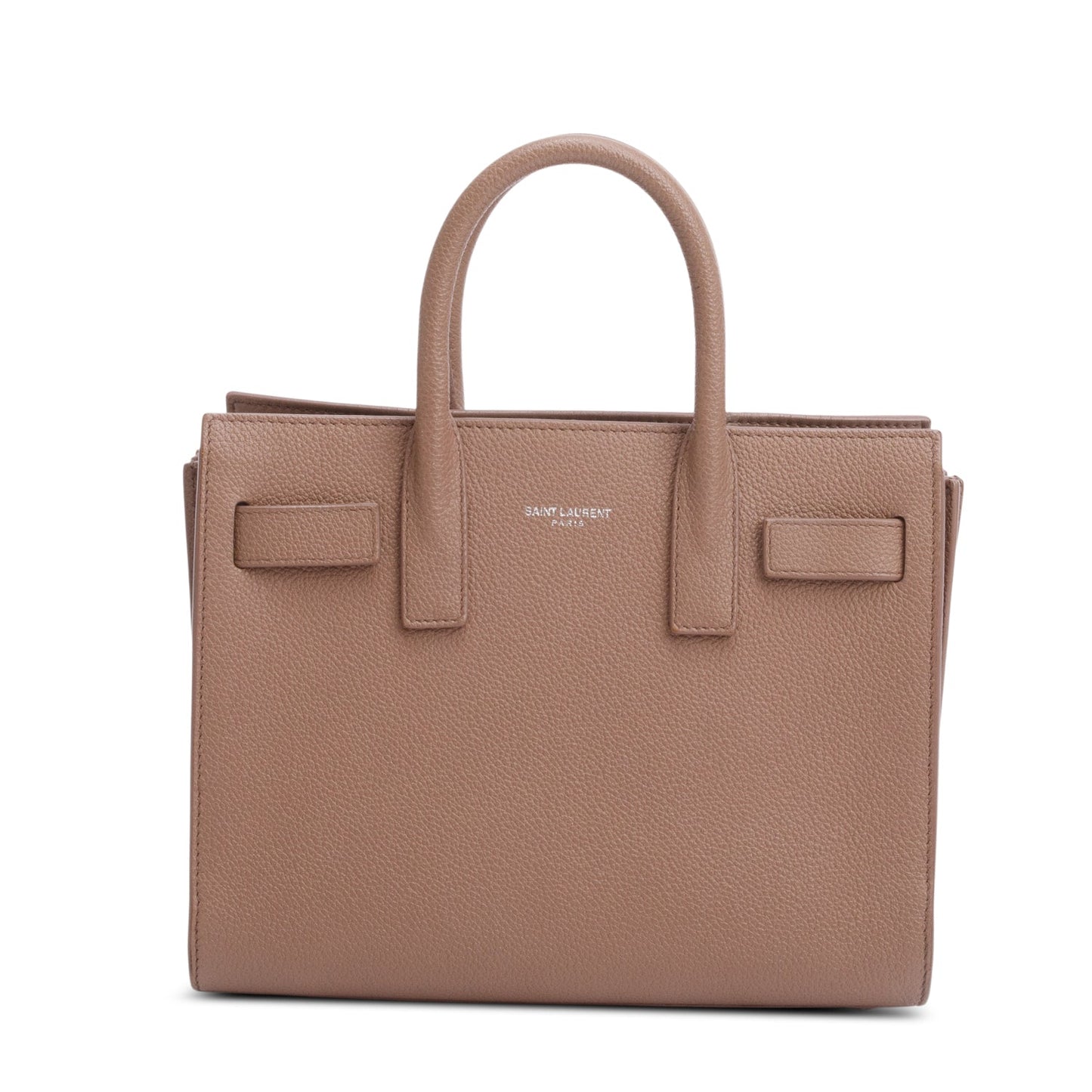 Saint Laurent Beige Grained Leather Nano Sac De Jour