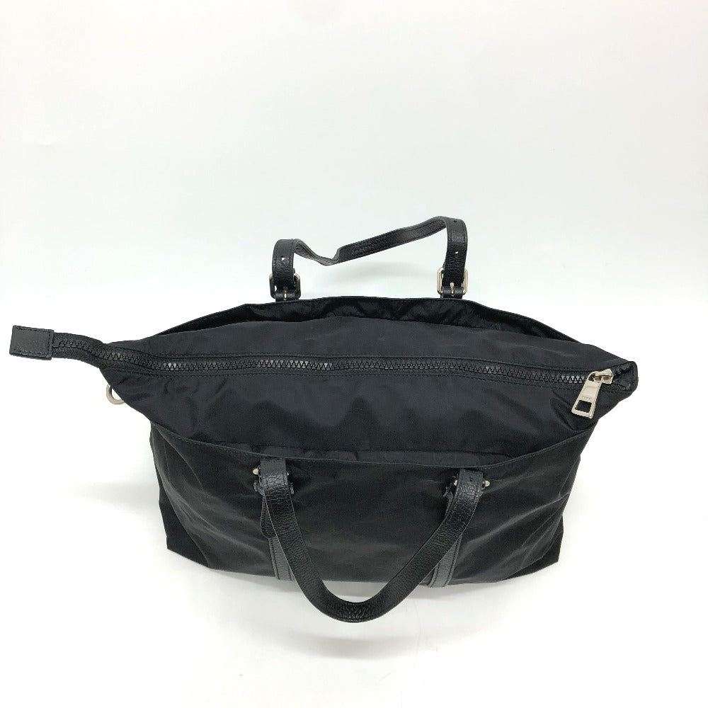 GUCCI Tote Bag 510332 Nylon / leather black GG Guccisima mens Secondhand