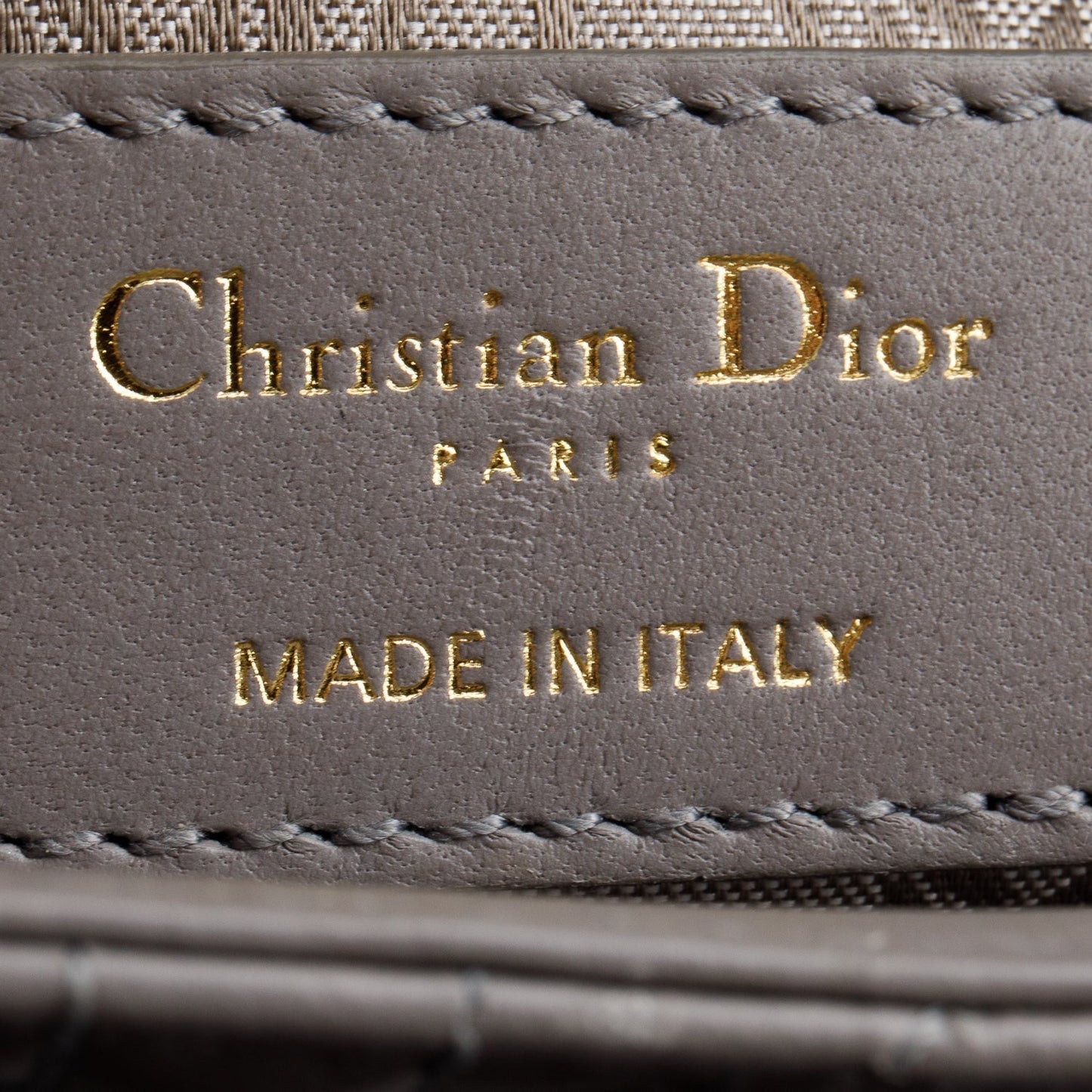 Christian Dior Grey Cannage Lambskin Leather Small Lady Dior My ABCDior Bag
