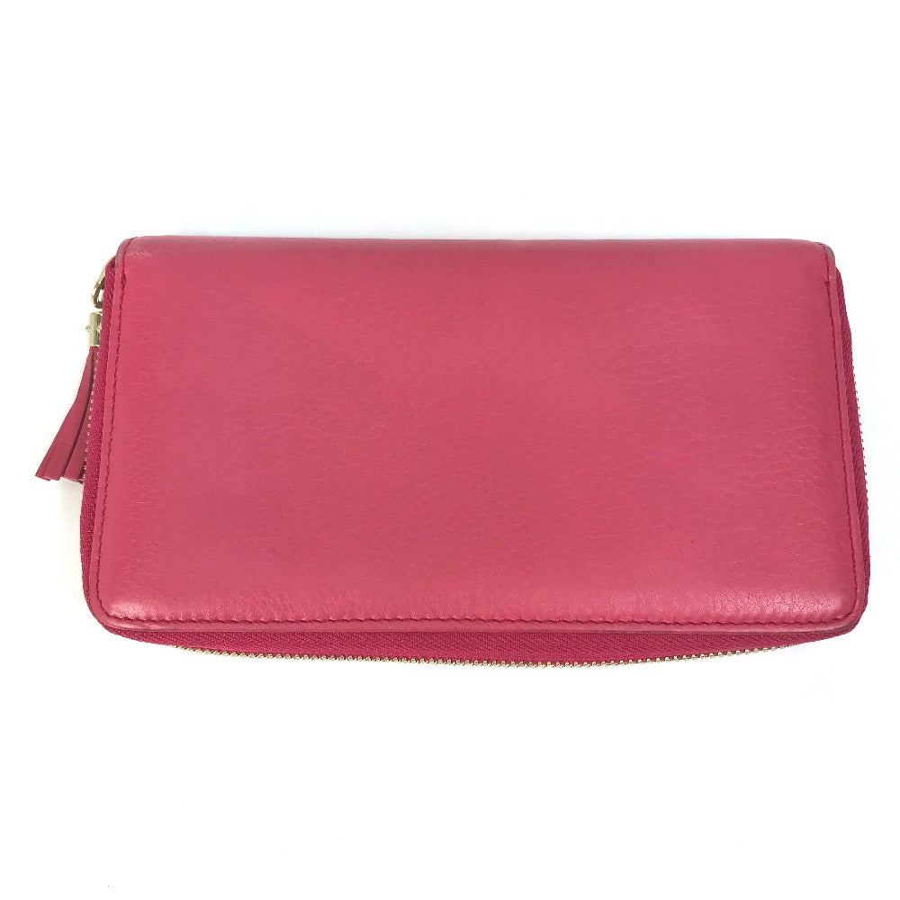 GUCCI Long Wallet Purse 308280 leather Red Interlocking G Women
