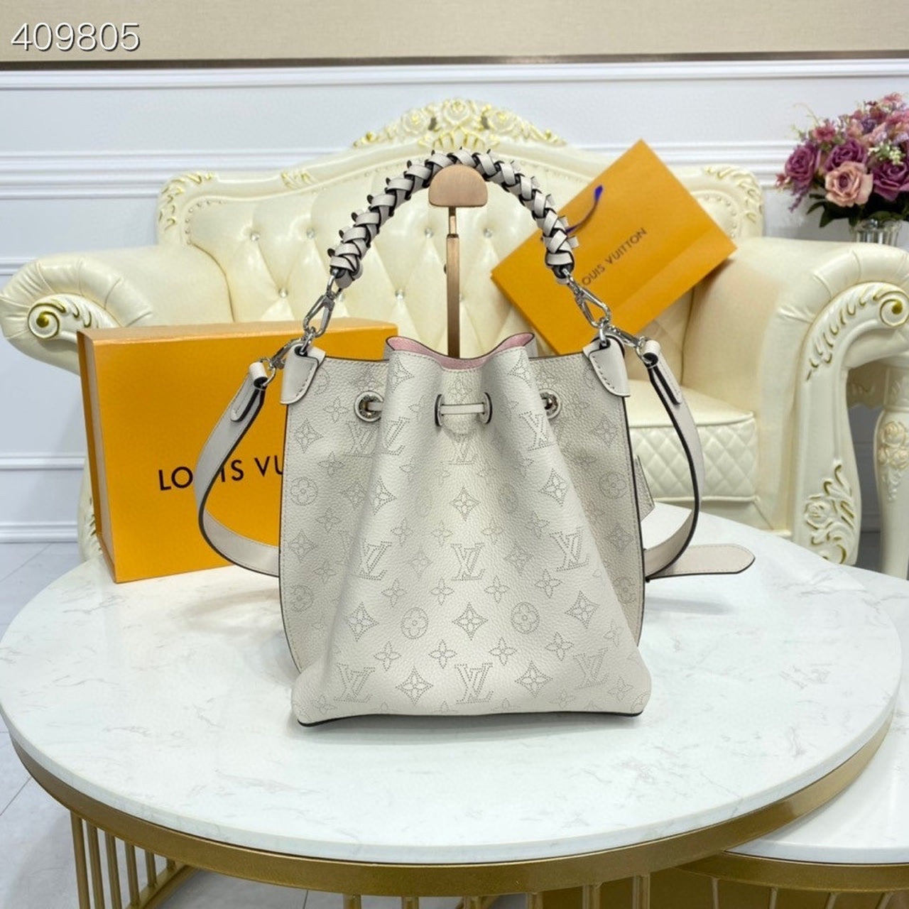 Top Quality Muria Bucket Bag Snow White For Women,  Shoulder And Crossbody Bags 9.8in/25cm Top Quality M58483