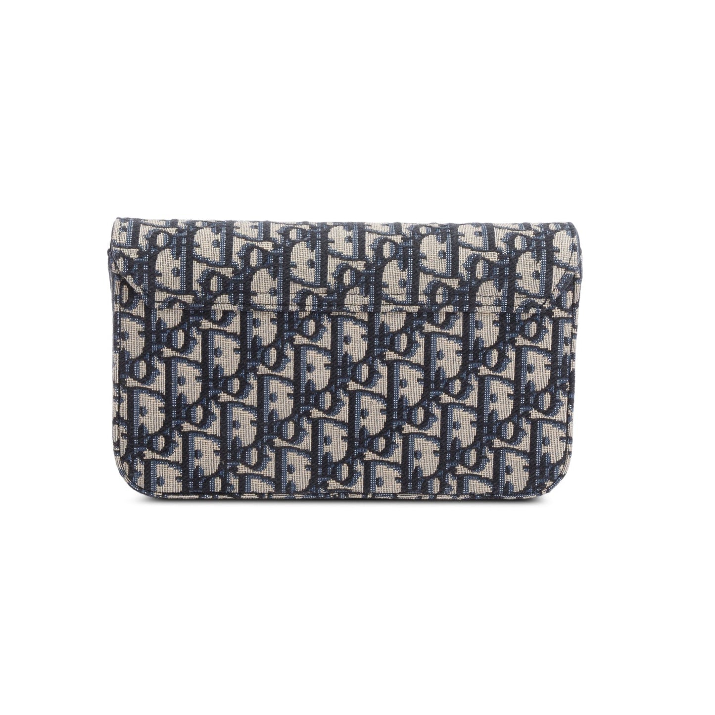 Christian Dior 2023 Oblique Jacquard Medium Saddle Pouch with Chain