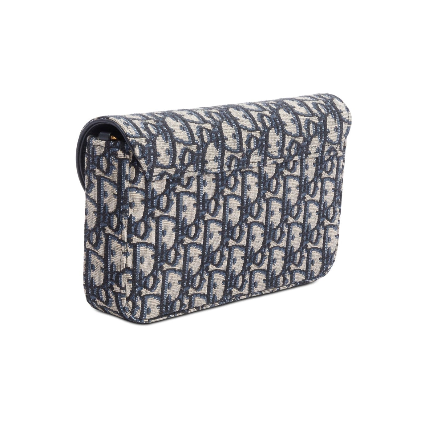 Christian Dior 2023 Oblique Jacquard Medium Saddle Pouch with Chain