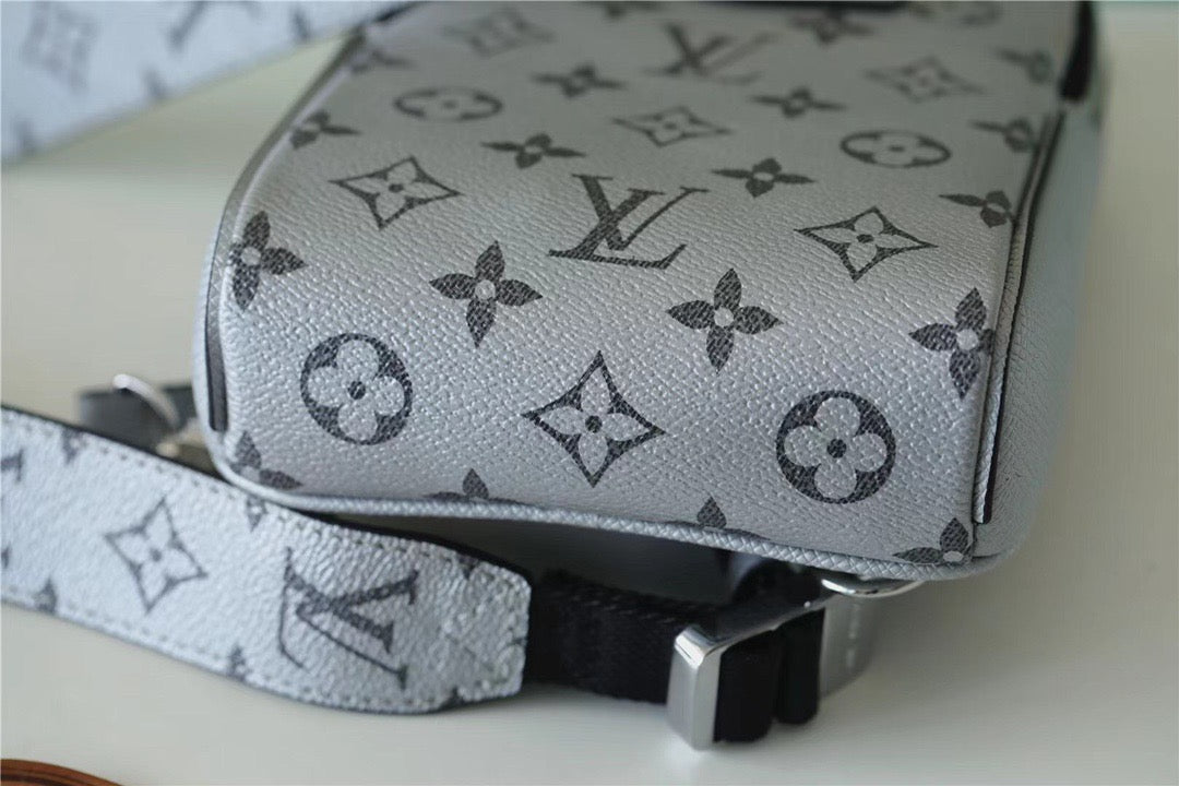 Top Quality Outdoor Sling Bag Taigarama Gunmetal Gray For Men, Bags, Crossbody Bags 8.3in/21cm Top Quality 
