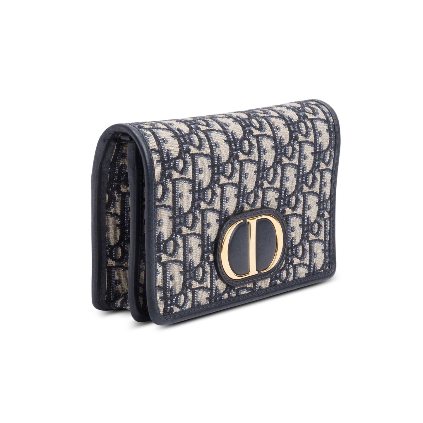 Christian Dior 2021 Navy Oblique 30 Montaigne 2-In-1 Pouch Bag