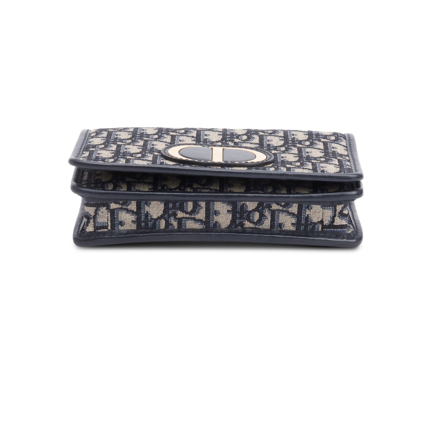 Christian Dior 2021 Navy Oblique 30 Montaigne 2-In-1 Pouch Bag