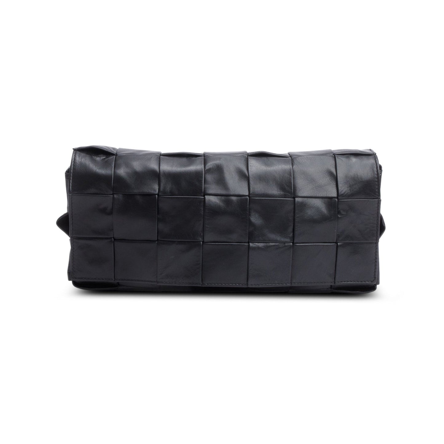 Bottega Veneta Black Paper Intrecciato The Stretch Cassette Bag