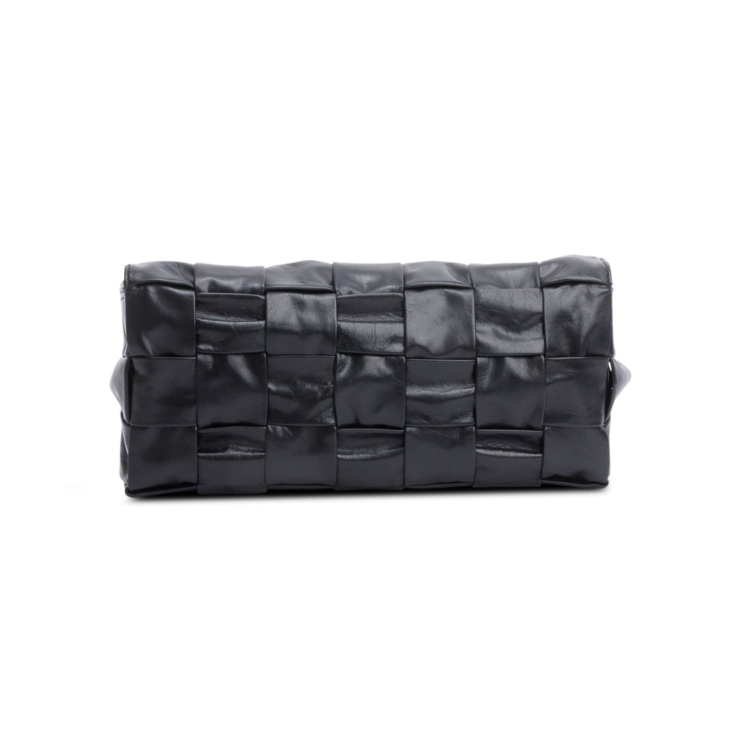 Bottega Veneta Black Paper Intrecciato The Stretch Cassette Bag