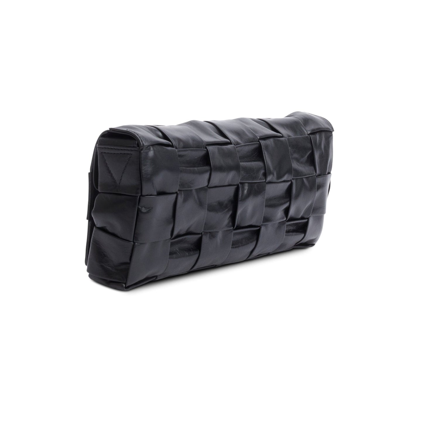 Bottega Veneta Black Paper Intrecciato The Stretch Cassette Bag