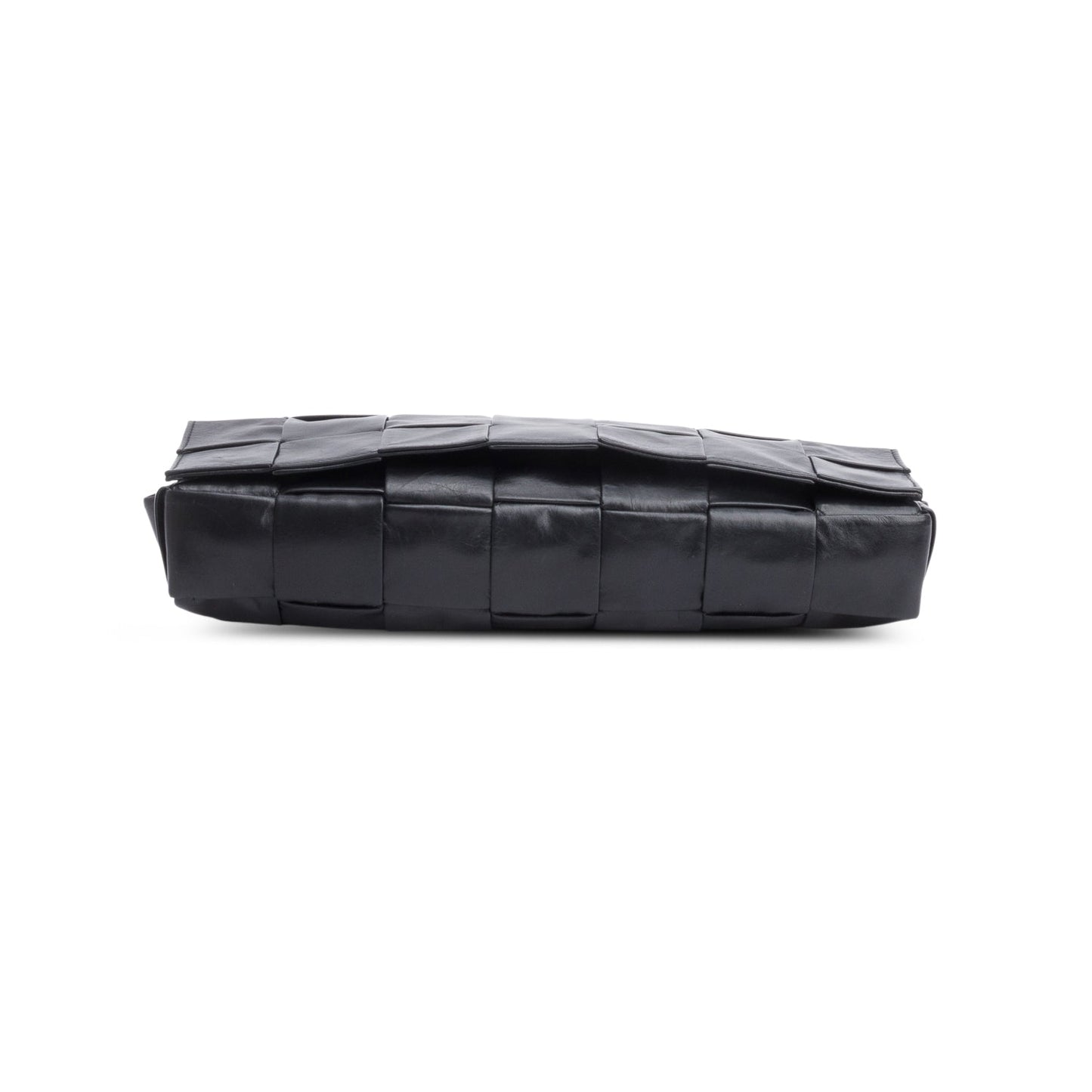 Bottega Veneta Black Paper Intrecciato The Stretch Cassette Bag