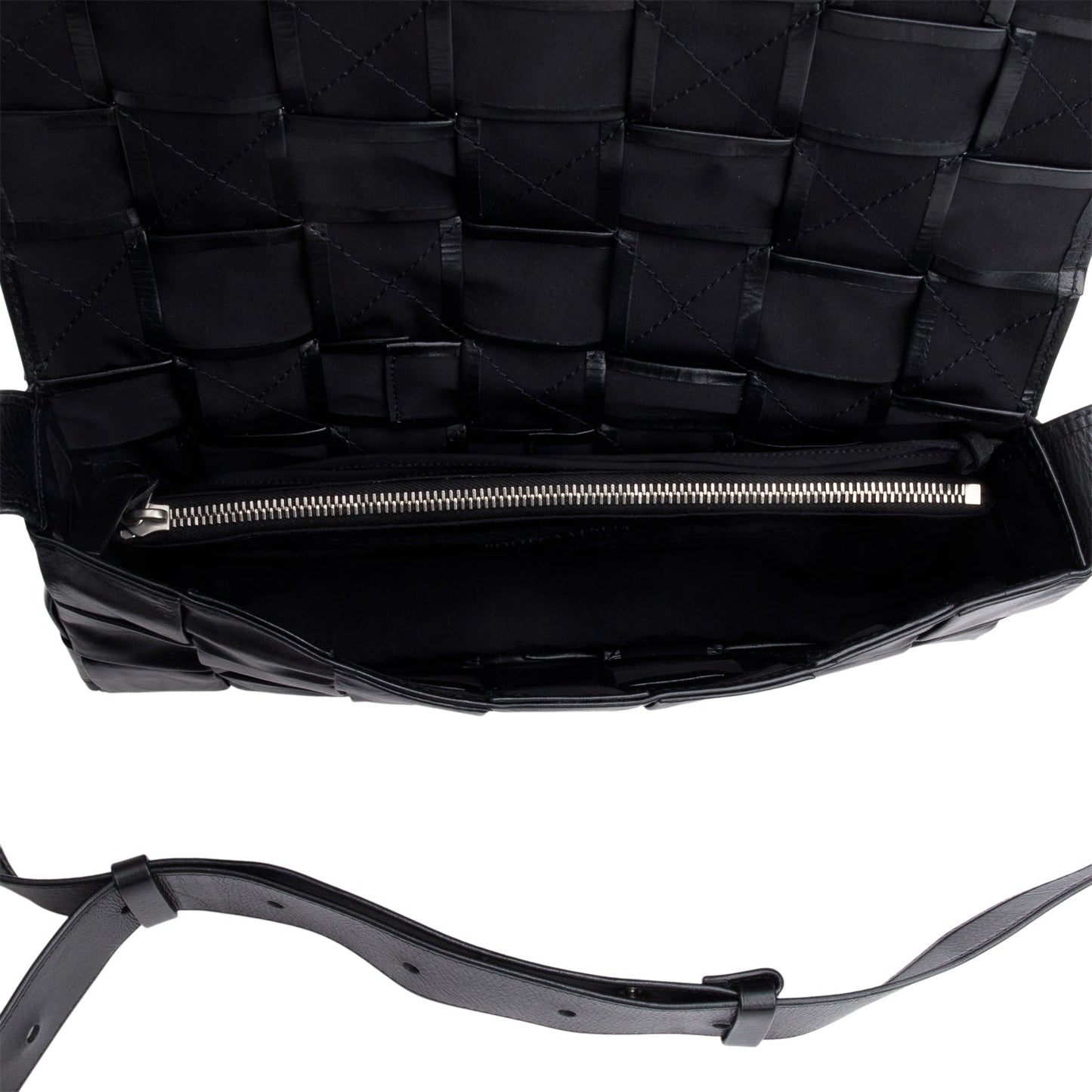 Bottega Veneta Black Paper Intrecciato The Stretch Cassette Bag