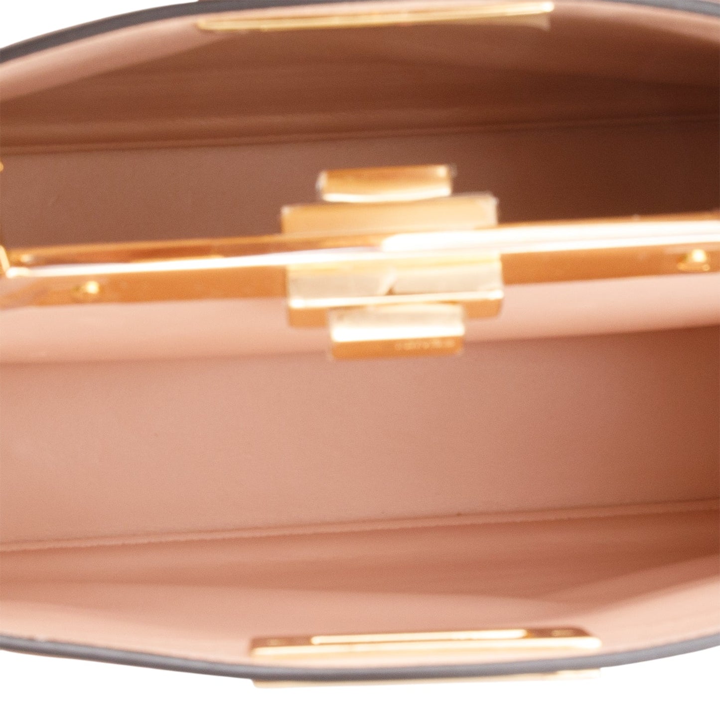 Fendi 2021 Brown Calfskin Leather Medium Peekaboo ISeeU Bag