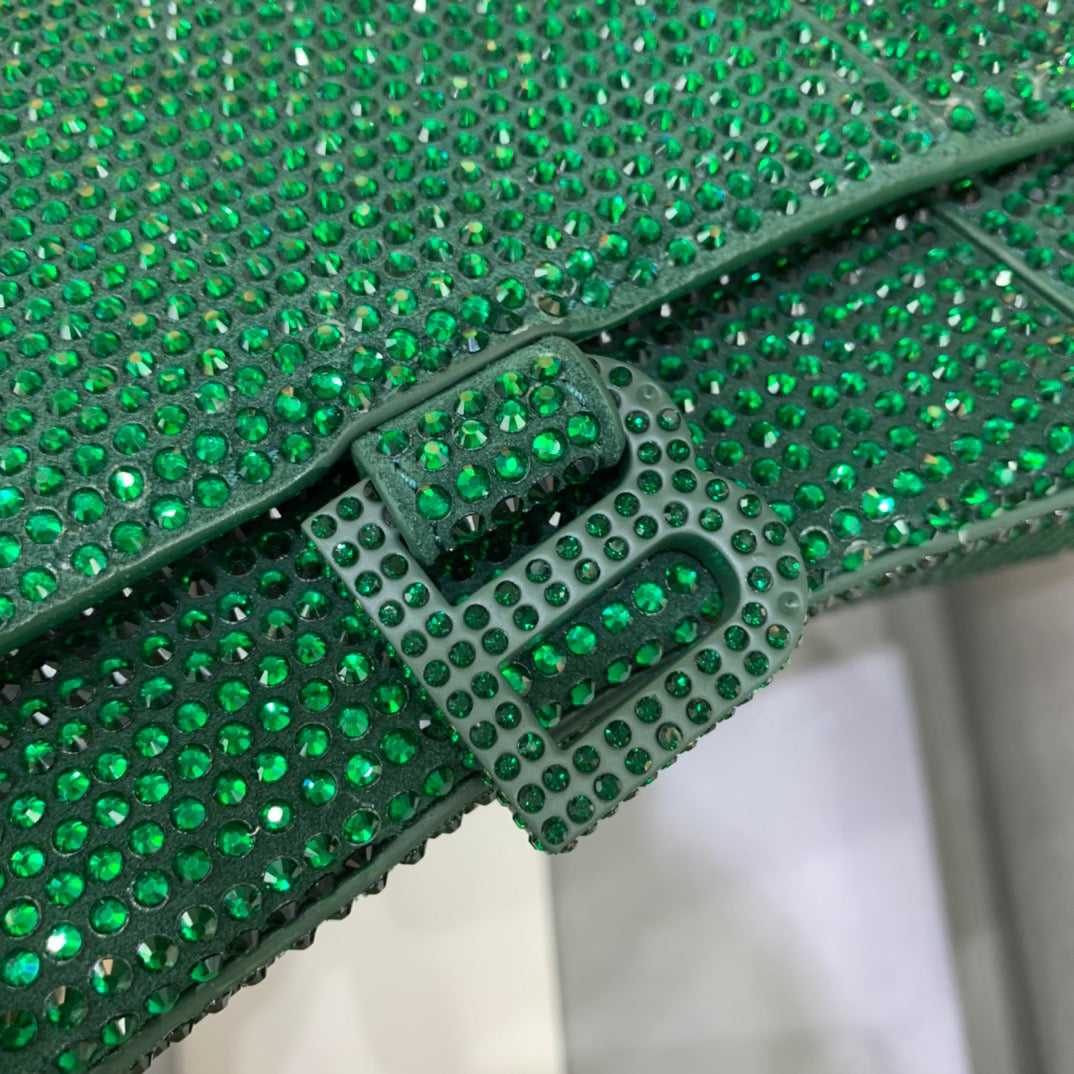 Top Quality Hourglass Small Handbag In Green, For Women,  Bags 9in/23cm