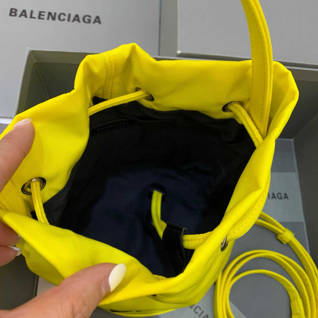 Balen Le Cagole MeTop Qualityum Bucket Bag In Yellow, For Women,  Bags 11.8in/30cm
