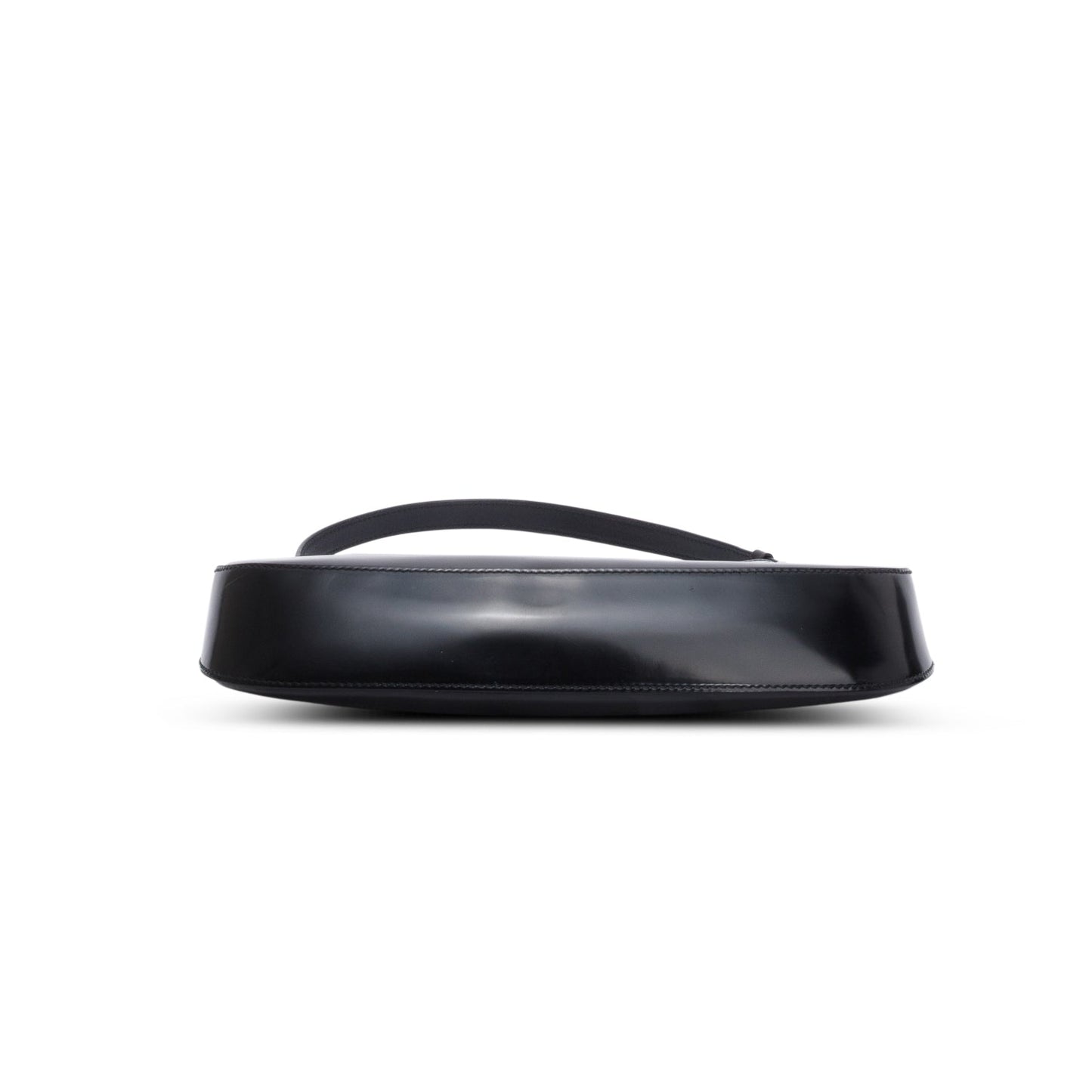 Prada Black Patent Leather Spazzolato Cleo Shoulder Bag