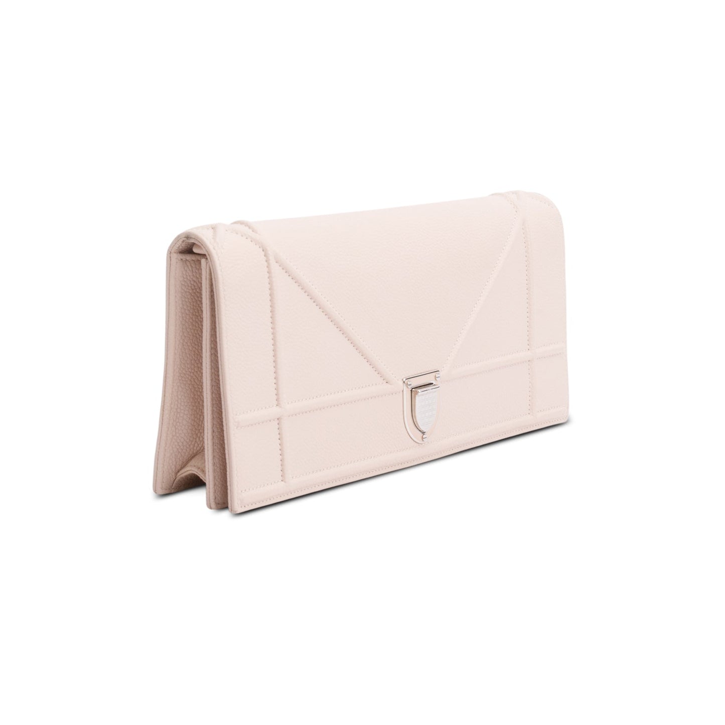 Christian Dior Beige Grained Calfskin Leather Diorama Croisiere Long Wallet on Chain