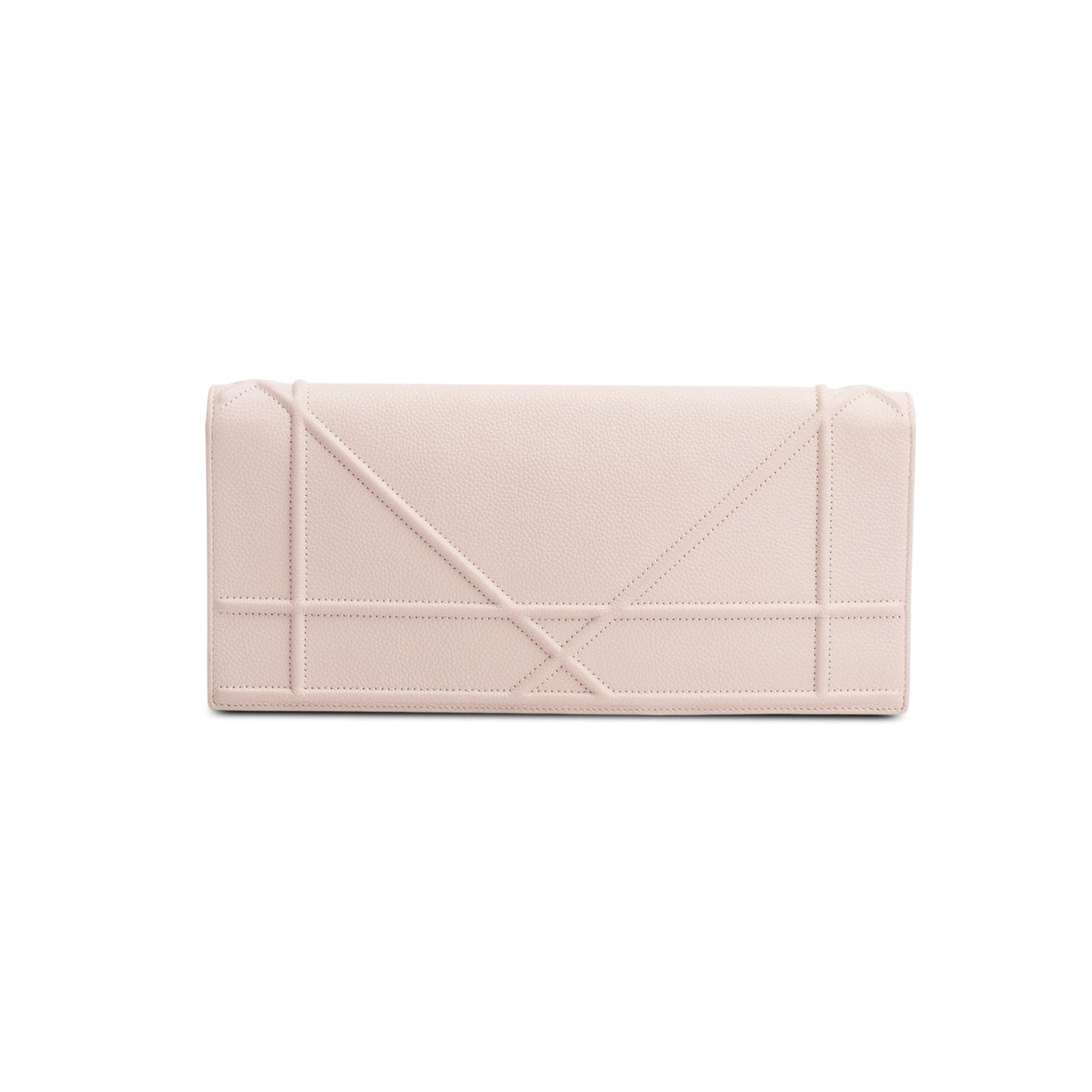 Christian Dior Beige Grained Calfskin Leather Diorama Croisiere Long Wallet on Chain