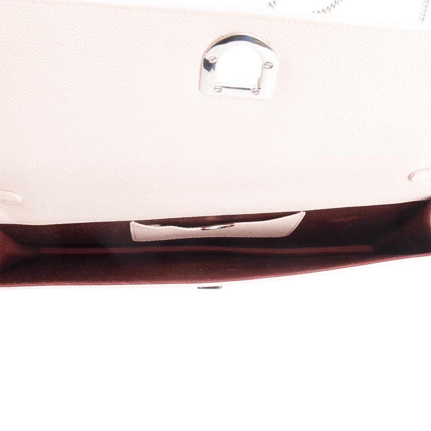 Christian Dior Beige Grained Calfskin Leather Diorama Croisiere Long Wallet on Chain