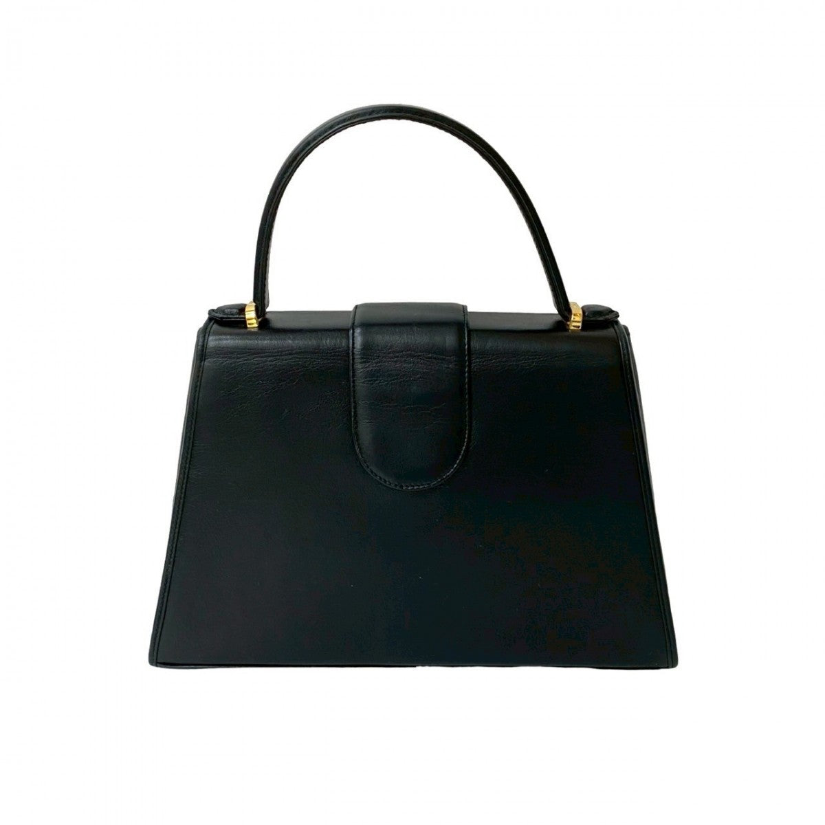 YVES SAINT LAURENT Handbag leather black logo Metal Women