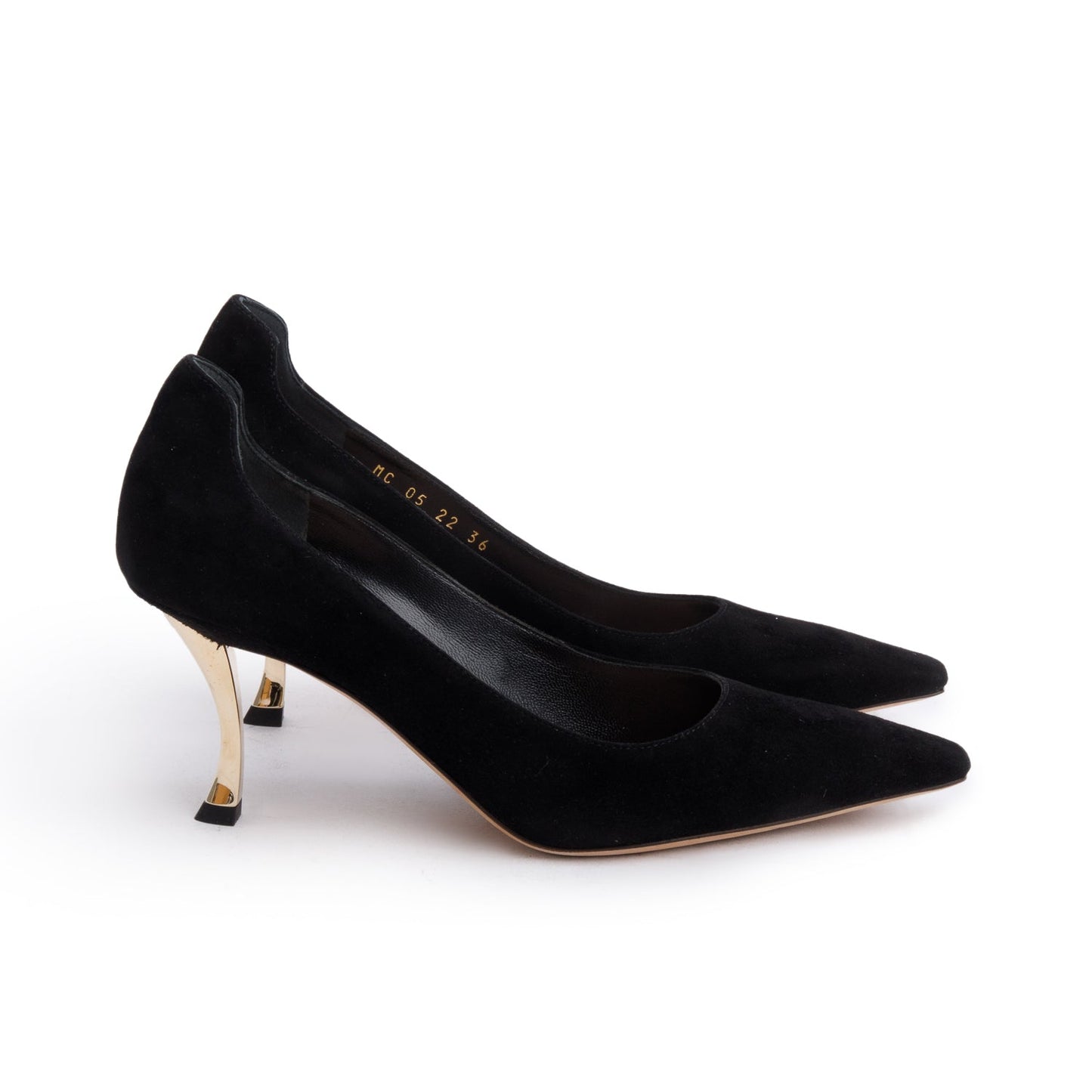 Christian Dior Black Suede D-Fame Pumps, Size 36