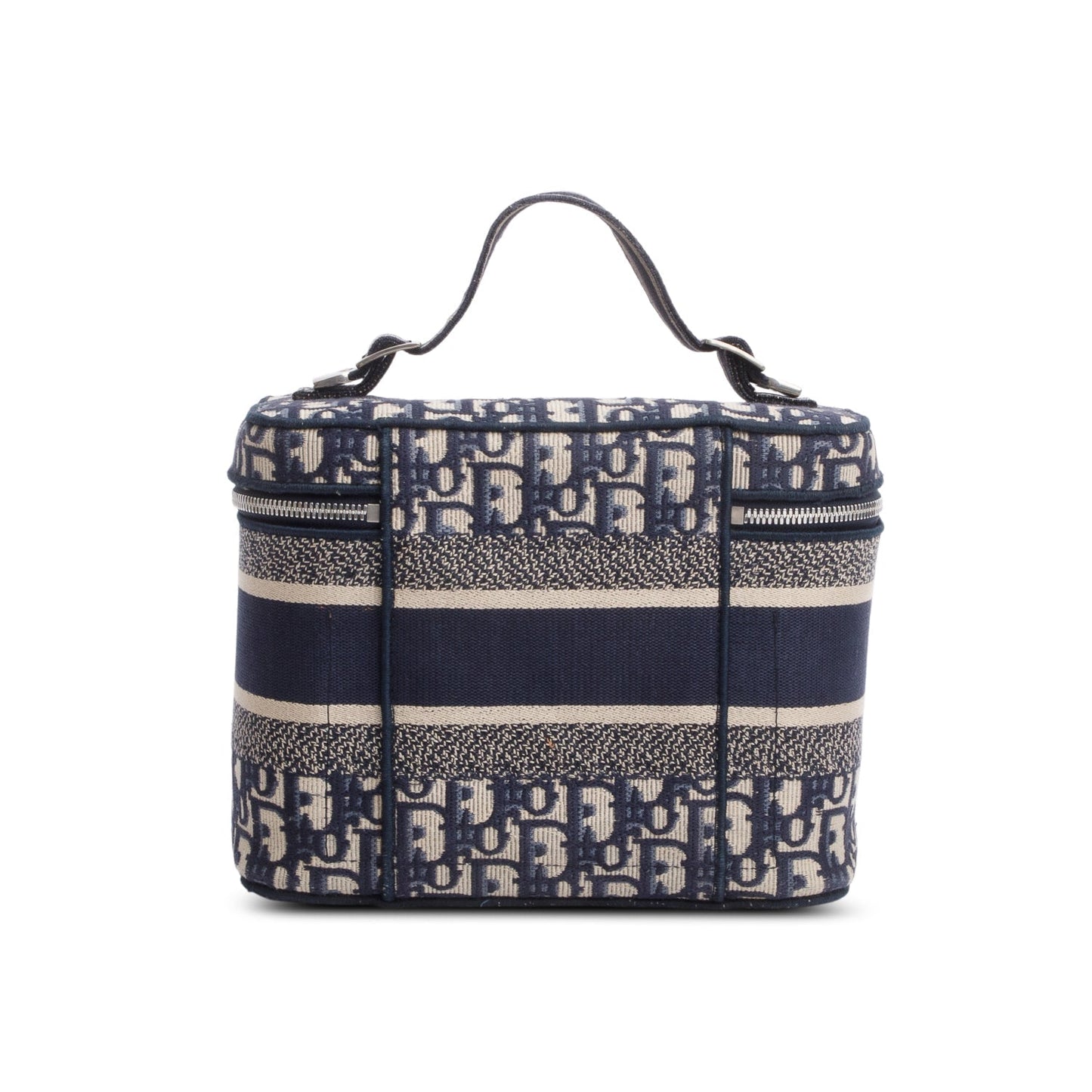 Christian Dior 2020 Navy Oblique Embroidered DiorTravel Vanity Case