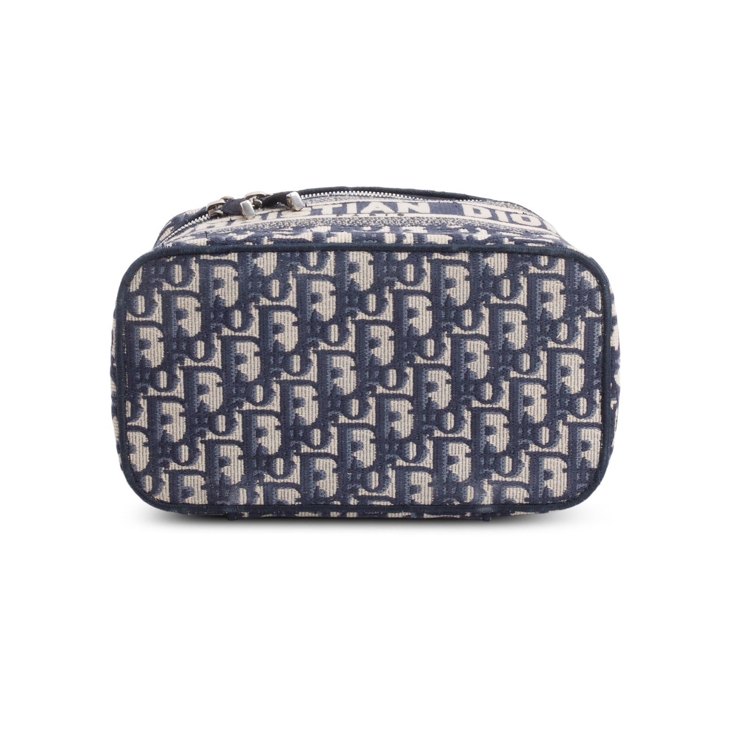Christian Dior 2020 Navy Oblique Embroidered DiorTravel Vanity Case