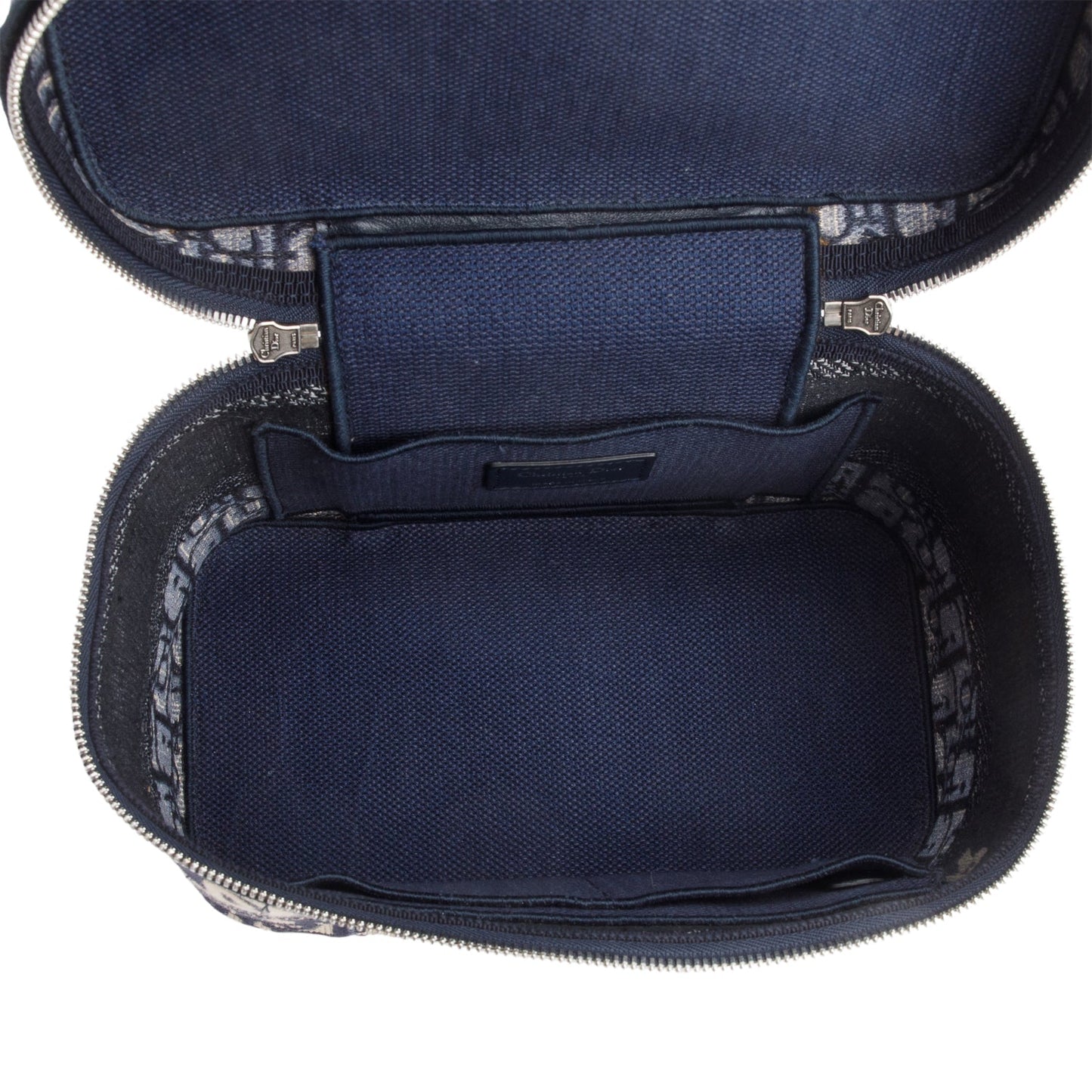 Christian Dior 2020 Navy Oblique Embroidered DiorTravel Vanity Case