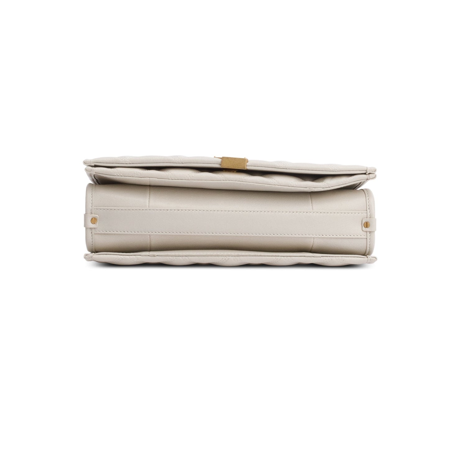 Saint Laurent Ivory Quilted Leather Small Becky Chain Bag