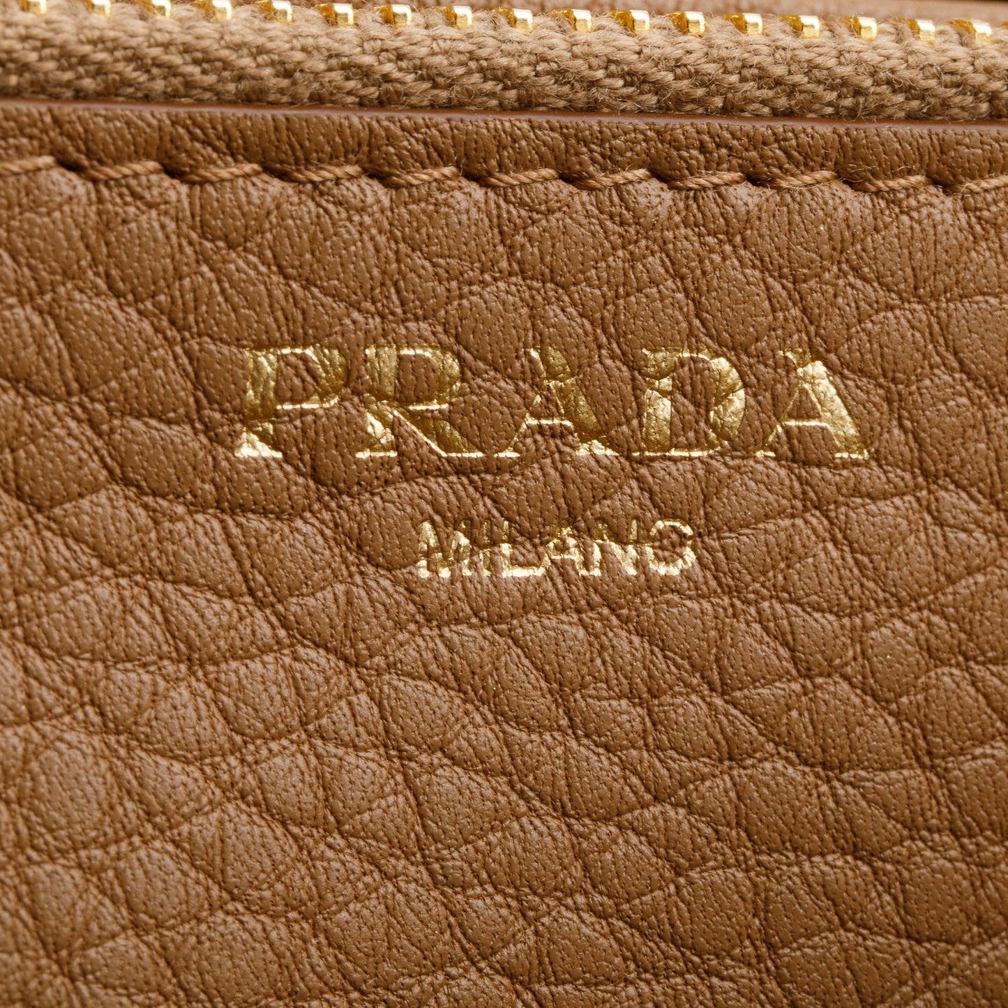 Prada Beige Leather Wallet on Chain