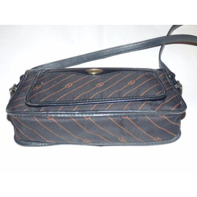 Gucci   Shades Of Brown Coated Canvas And Leather Shoulder Bag