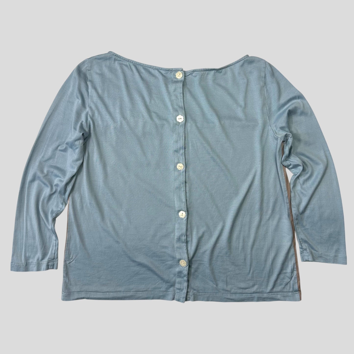 Prada 2015 Two-tone Buttoned Dixie Blo  Top - M