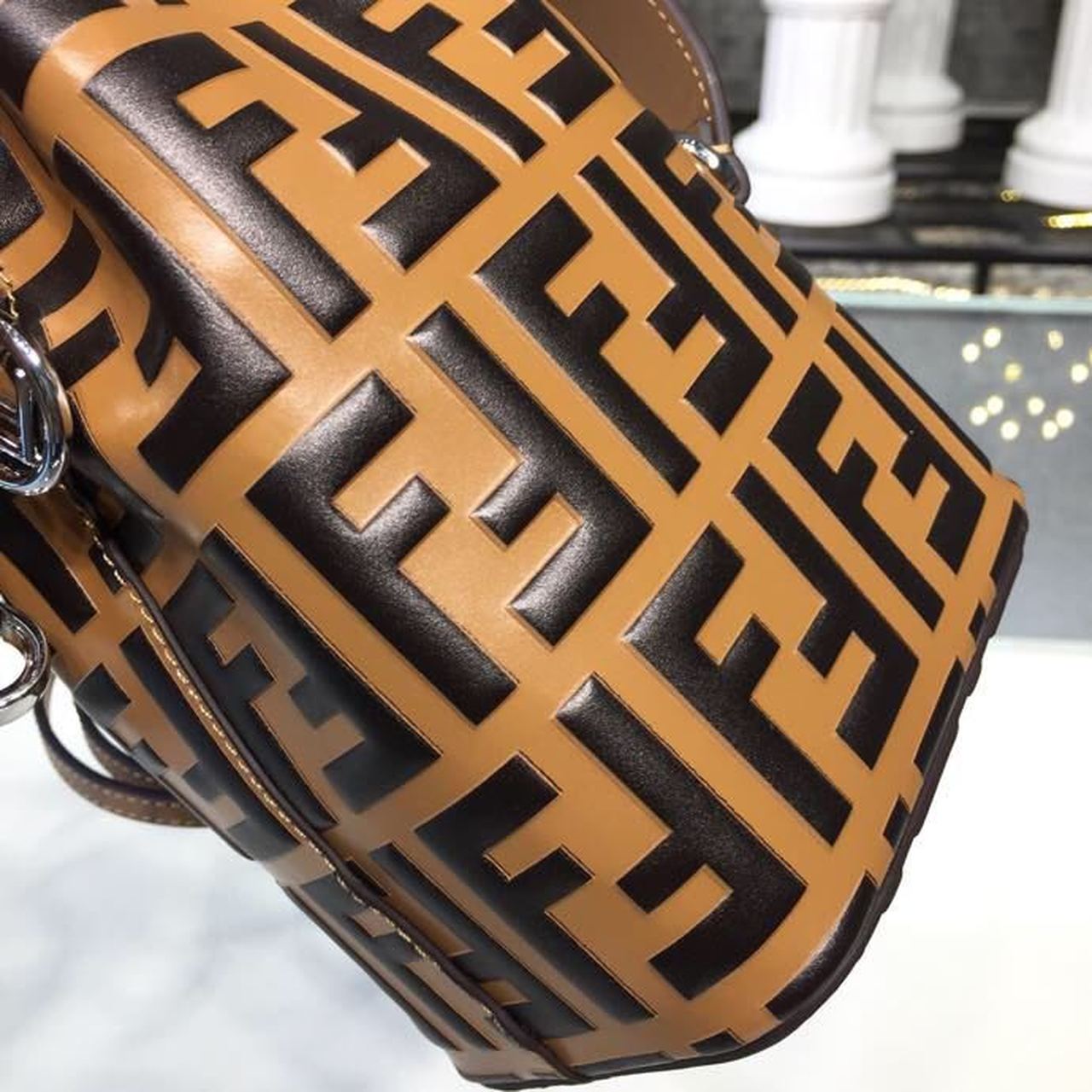 Top QualityTop Quality Mon Tresor Bucket Bag Brown/Black For Women, Women’s Handbags, Shoulder And Crossbody Bags 7in/18cm FF 8BS010A659F13VK