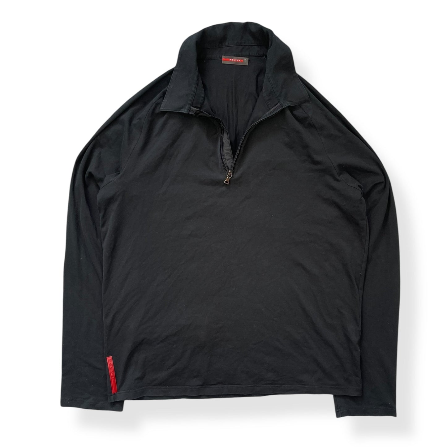 2000's Prada Sport Stash Pocket Long Sleeve Polo (L)